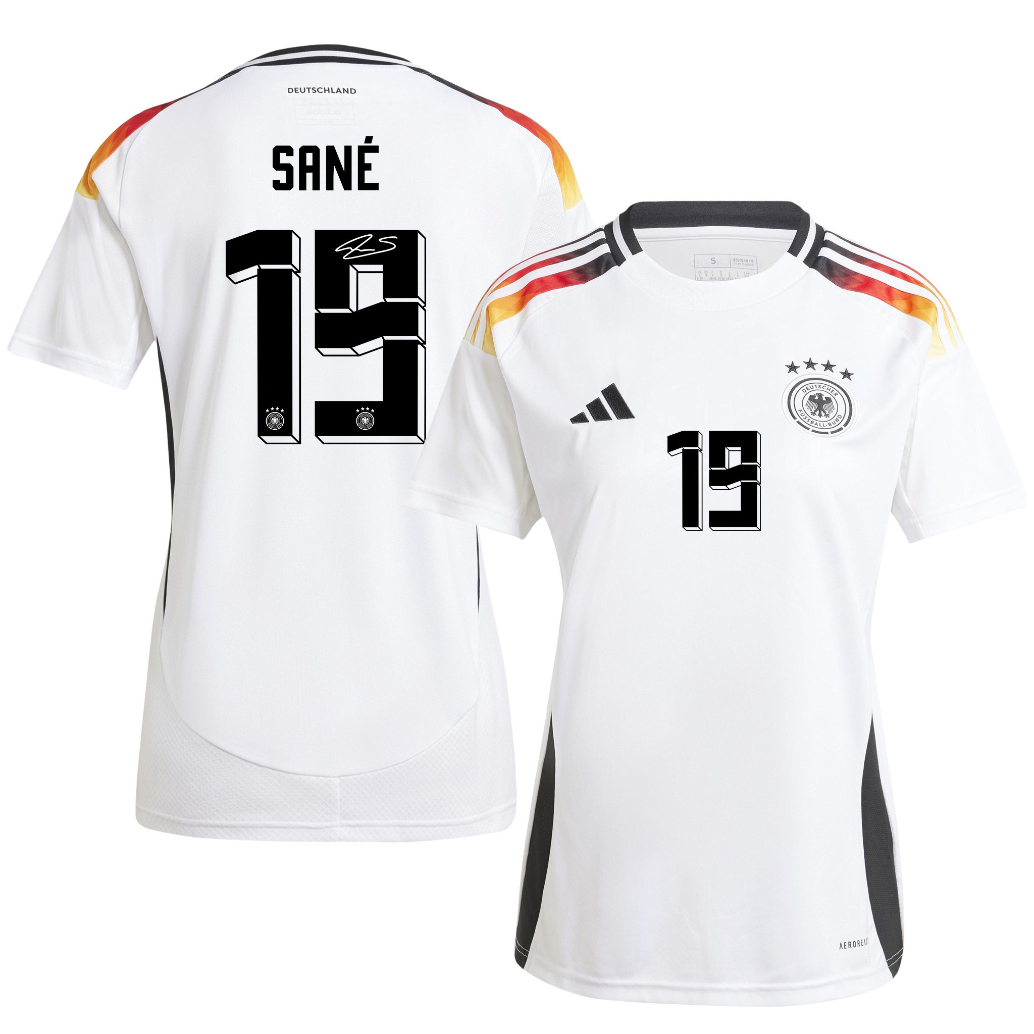 Leroy Sané 19 Signed Germany National Team 2024/25 Home Jersey Autographed - Women cheap jerseys for sale - CheapJerseys.Shop