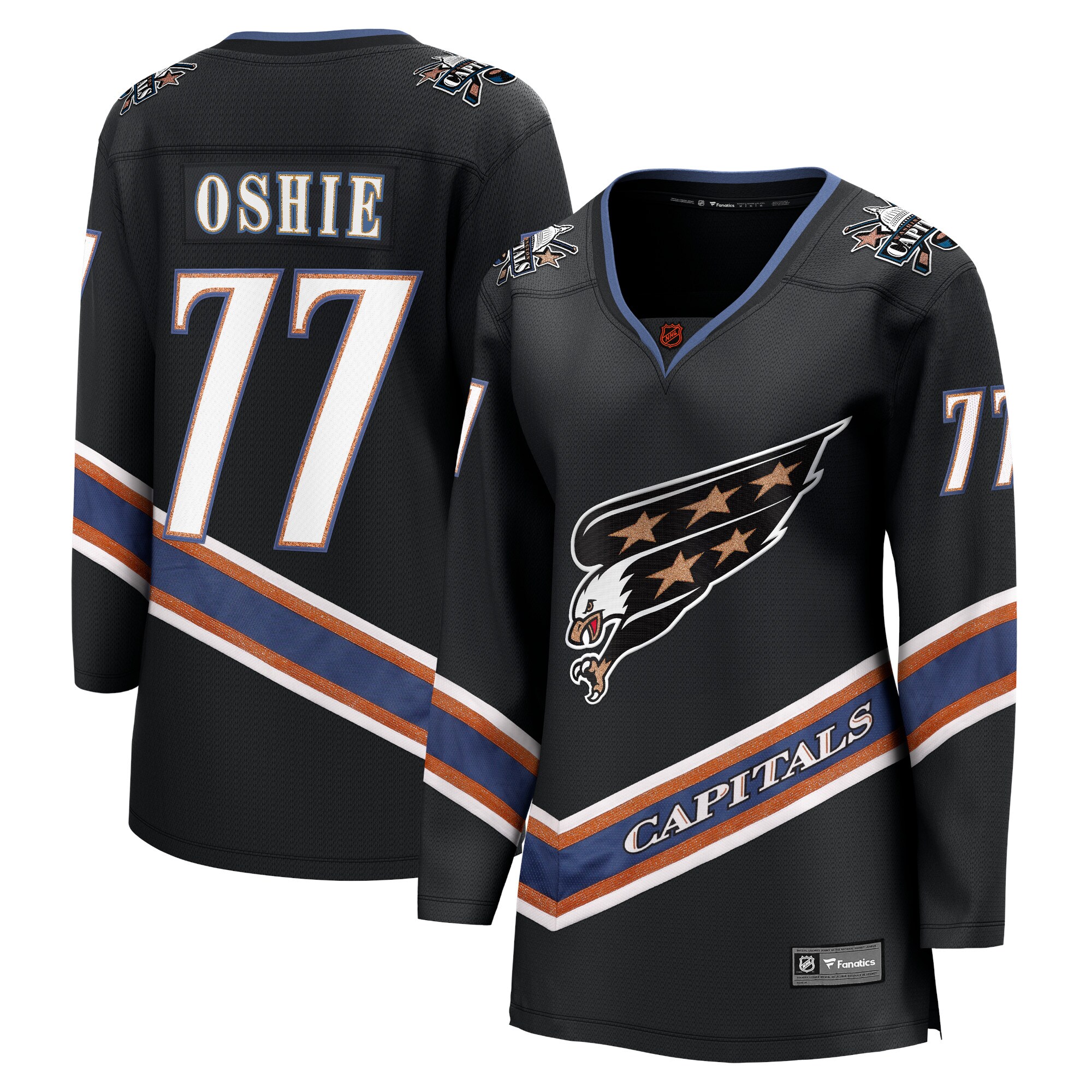 TJ Oshie Washington Capitals Fanatics Women's Special Edition 2.0 Breakaway Player Jersey - Black cheap jerseys for sale - CheapJerseys.Shop