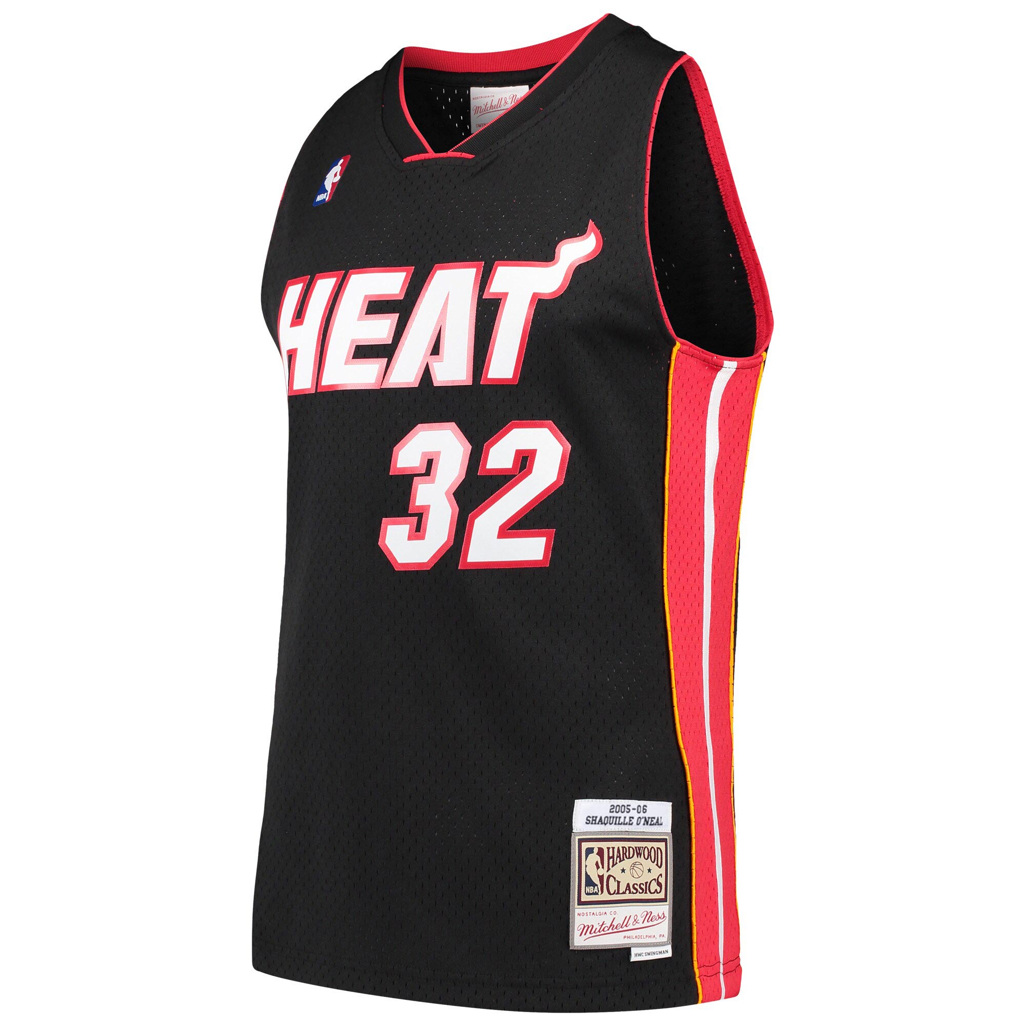 Shaquille O'Neal Miami Heat Mitchell & Ness Hardwood Classics Swingman Jersey - Black cheap jerseys for sale - CheapJerseys.Shop