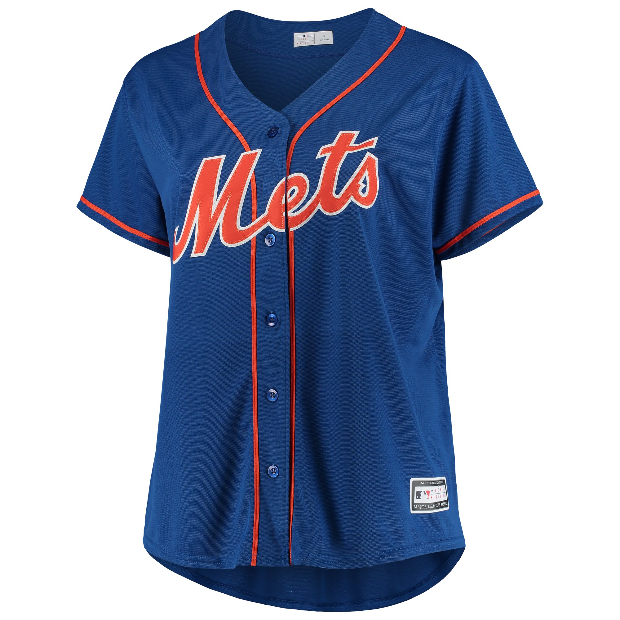 New York Mets Women's Plus Size Alternate Replica Team Jersey - Royal cheap jerseys for sale - CheapJerseys.Shop