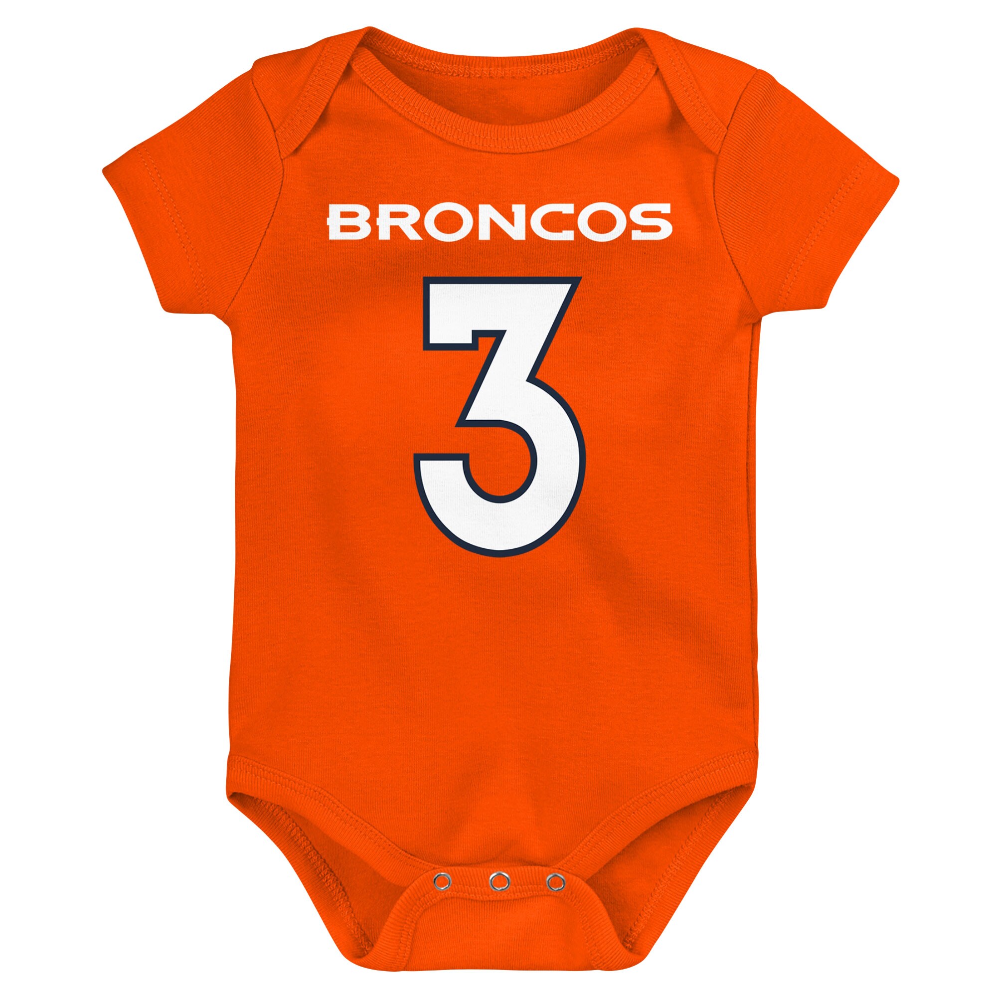 Russell Wilson Denver Broncos Newborn & Infant Team Player Bodysuit - Orange cheap jerseys for sale - CheapJerseys.Shop