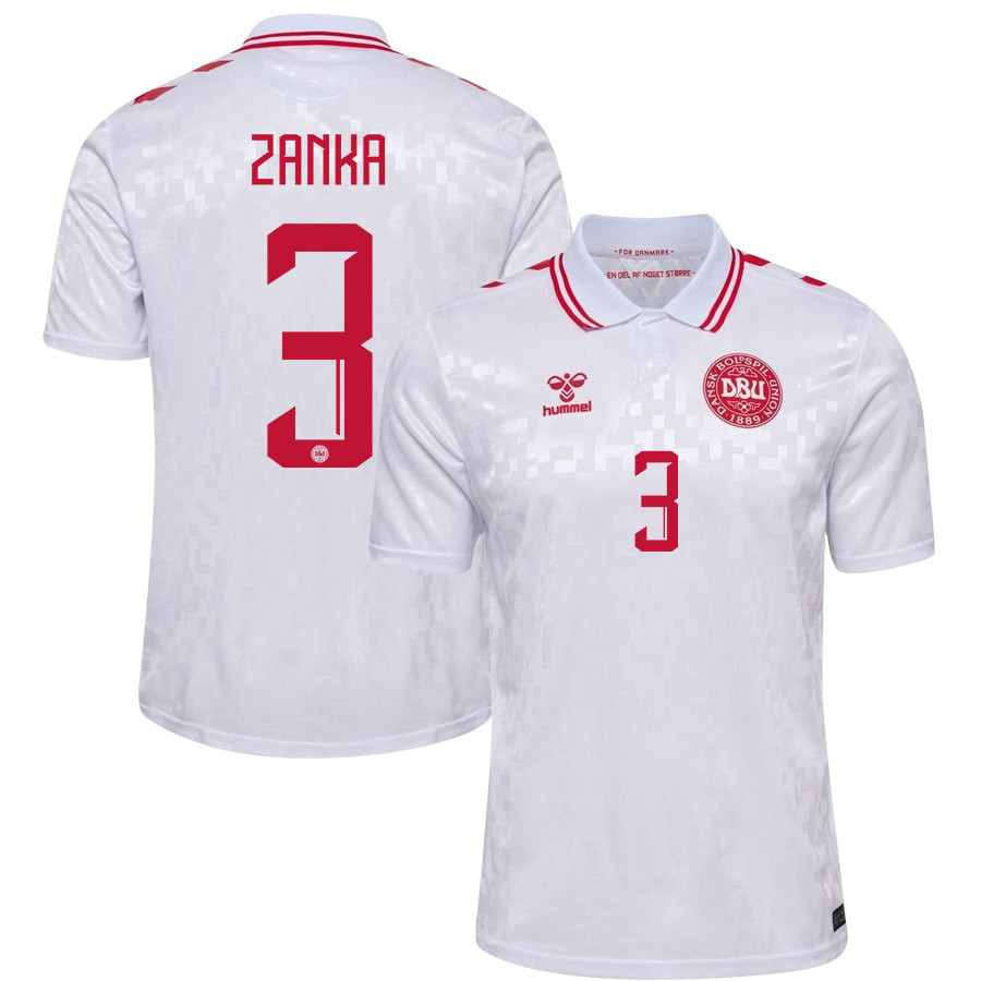 Mathias Jørgensen 3 Denmark National Team 2024/25 Away Men Jersey - White cheap jerseys for sale - CheapJerseys.Shop