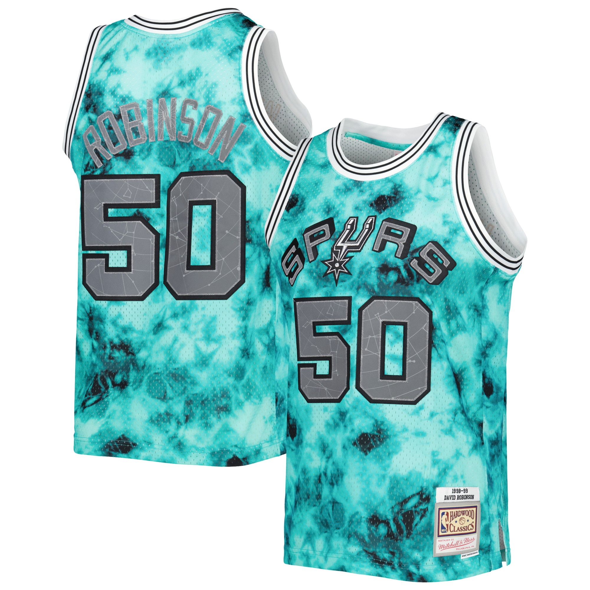 David Robinson San Antonio Spurs Mitchell & Ness 1998\/99 Galaxy Swingman Jersey - Teal cheap jerseys for sale - CheapJerseys.Shop