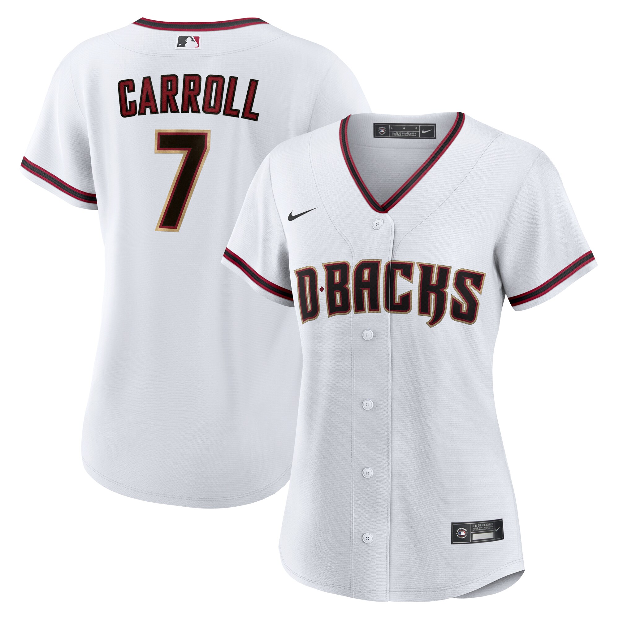 Corbin Carroll Arizona Diamondbacks Women's Home Replica Player Jersey - White cheap jerseys for sale - CheapJerseys.Shop