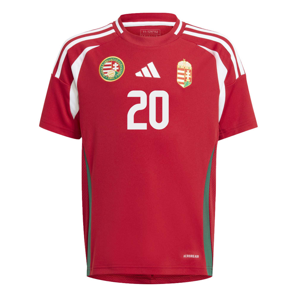 Roland Sallai 20 Hungary National Team 2024/25 Home YOUTH Jersey - Red cheap jerseys for sale - CheapJerseys.Shop
