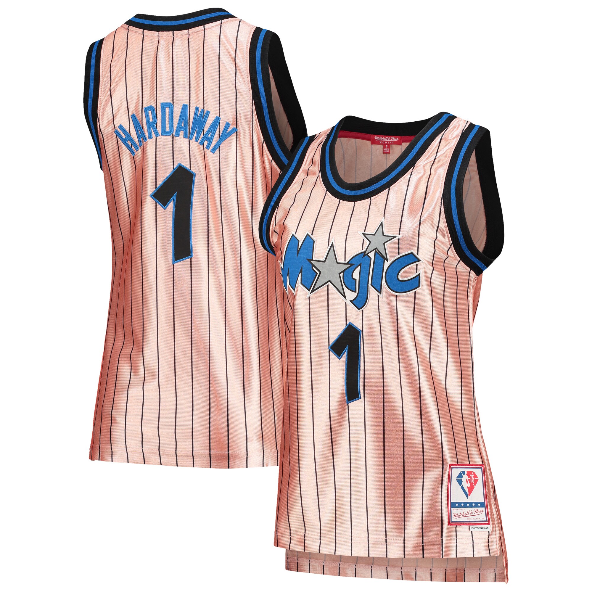 Penny Hardaway Orlando Magic Mitchell & Ness Women's 75th Anniversary Rose Gold 1993 Swingman Jersey - Pink cheap jerseys for sale - CheapJerseys.Shop