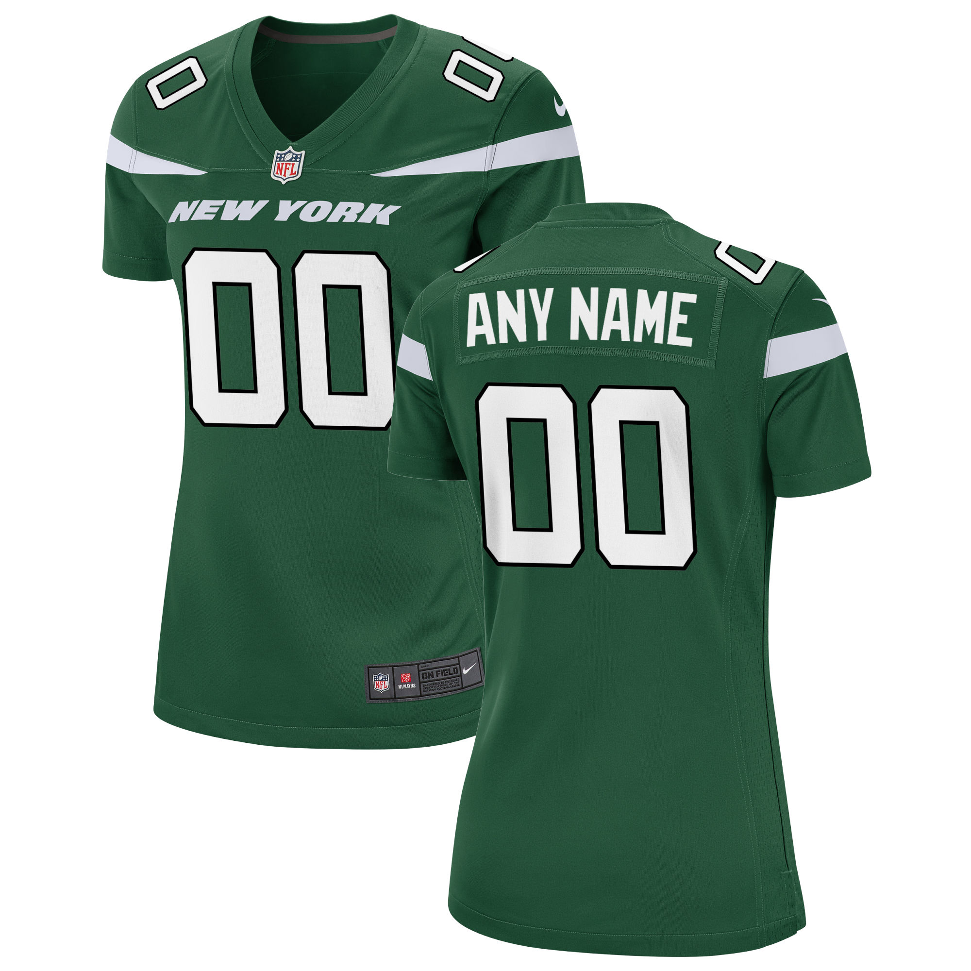 New York Jets Women's Custom Game Jersey - Gotham Green cheap jerseys for sale - CheapJerseys.Shop