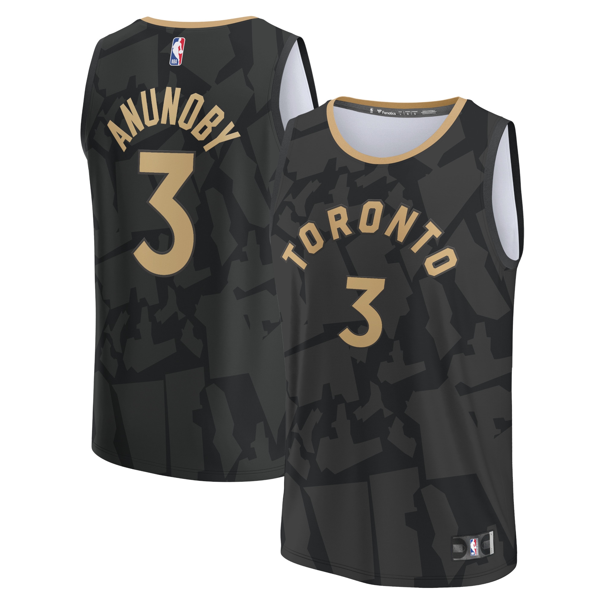 OG Anunoby Toronto Raptors Fanatics Fastbreak Jersey - City Edition - Black cheap jerseys for sale - CheapJerseys.Shop