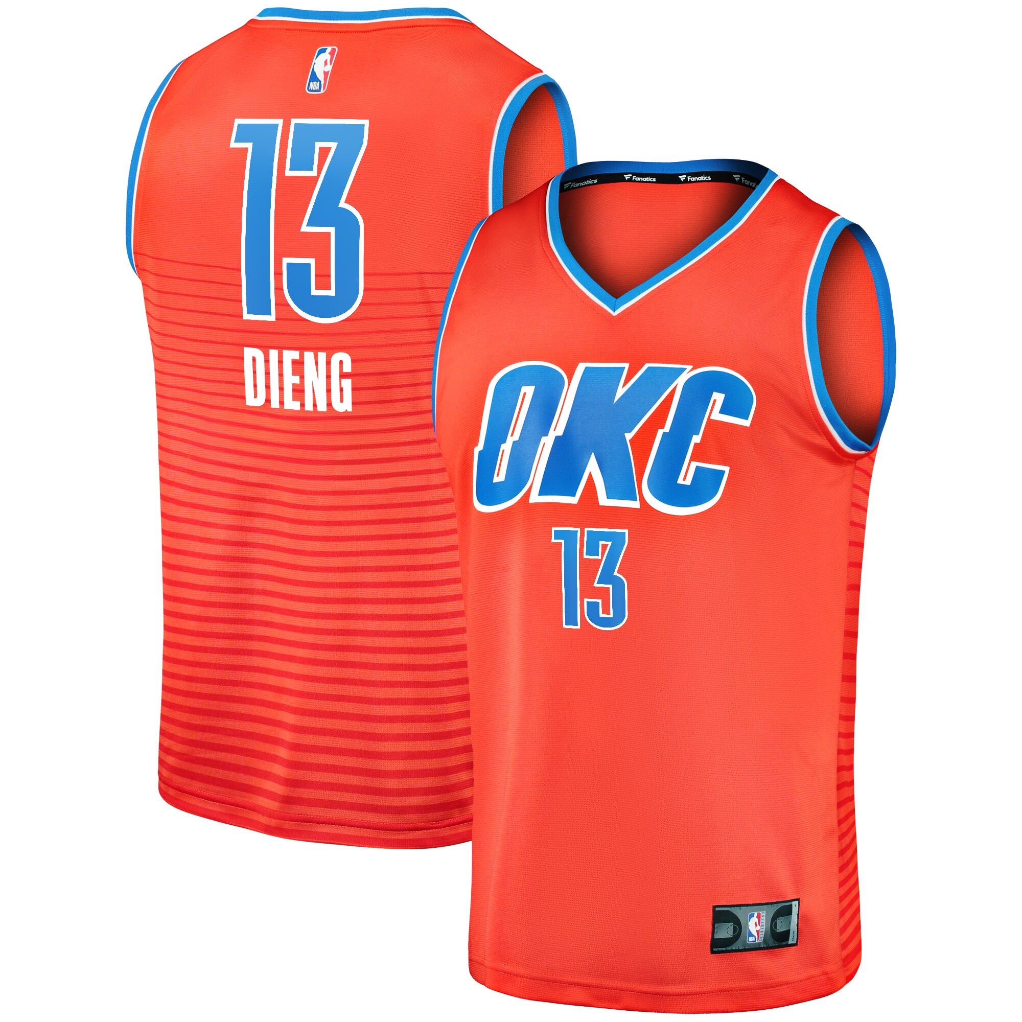 Ousmane Dieng Oklahoma City Thunder Fanatics Fast Break Replica Player Jersey - Statement Edition - Orange cheap jerseys for sale - CheapJerseys.Shop