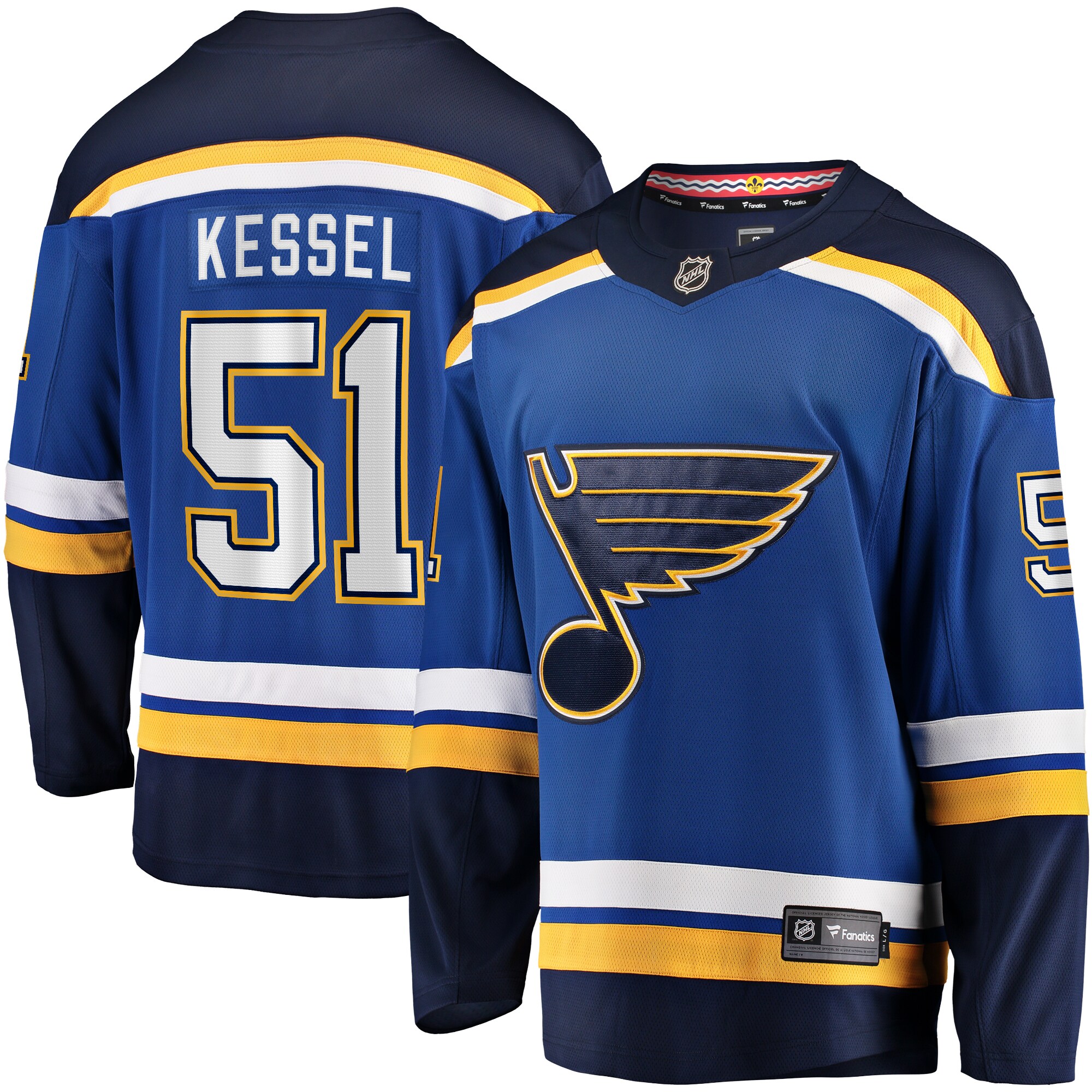 Matthew Kessel St. Louis Blues Fanatics Home Premier Breakaway Player Jersey - Blue cheap jerseys for sale - CheapJerseys.Shop