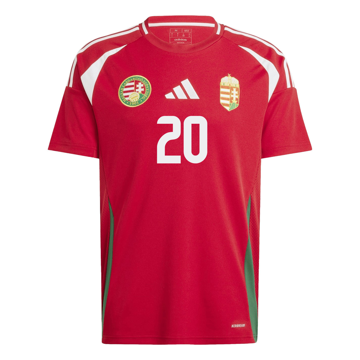 Roland Sallai 20 Hungary National Team 2024/25 Home Men Jersey - Red cheap jerseys for sale - CheapJerseys.Shop