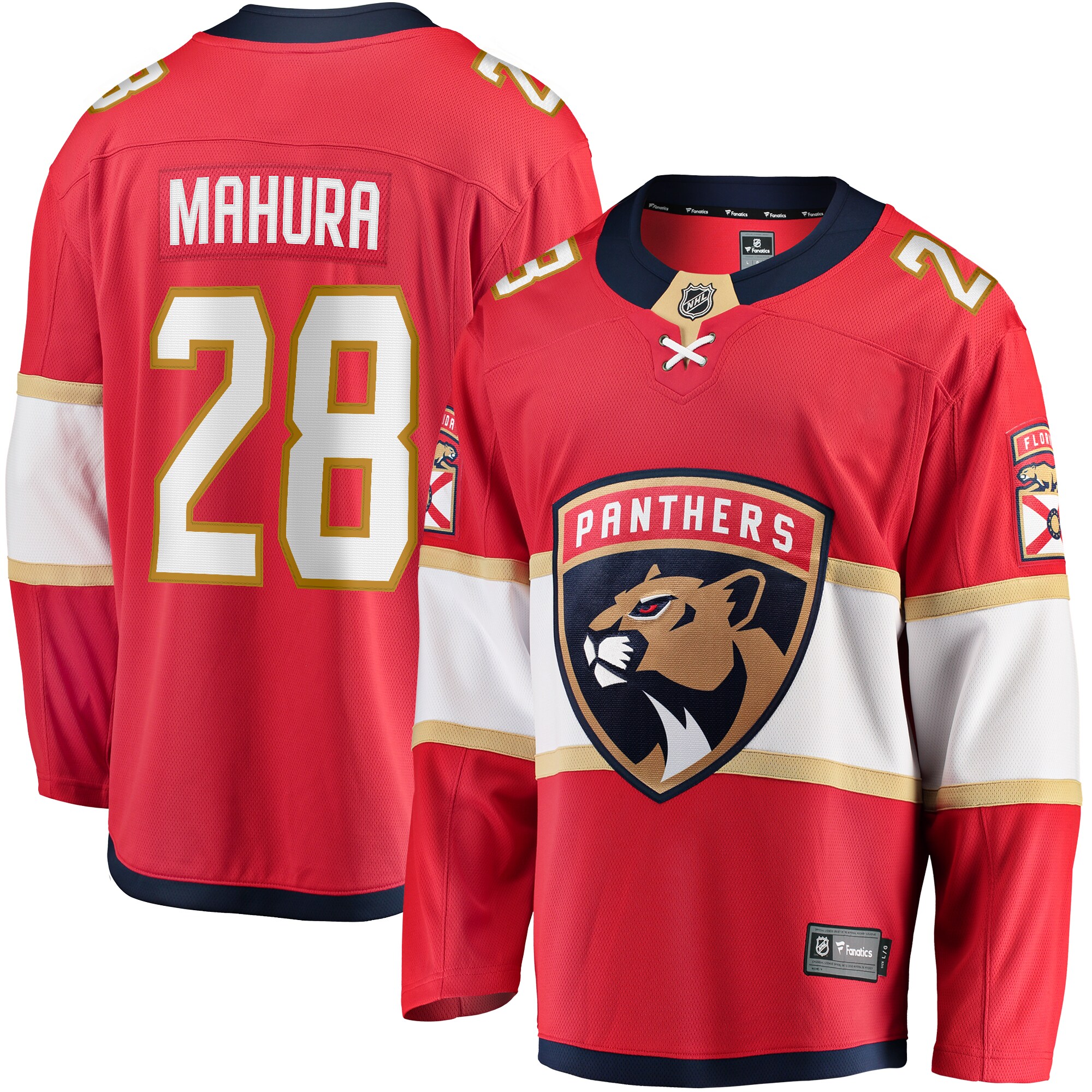 Josh Mahura Florida Panthers Fanatics Premier Breakaway Player Jersey - Red cheap jerseys for sale - CheapJerseys.Shop