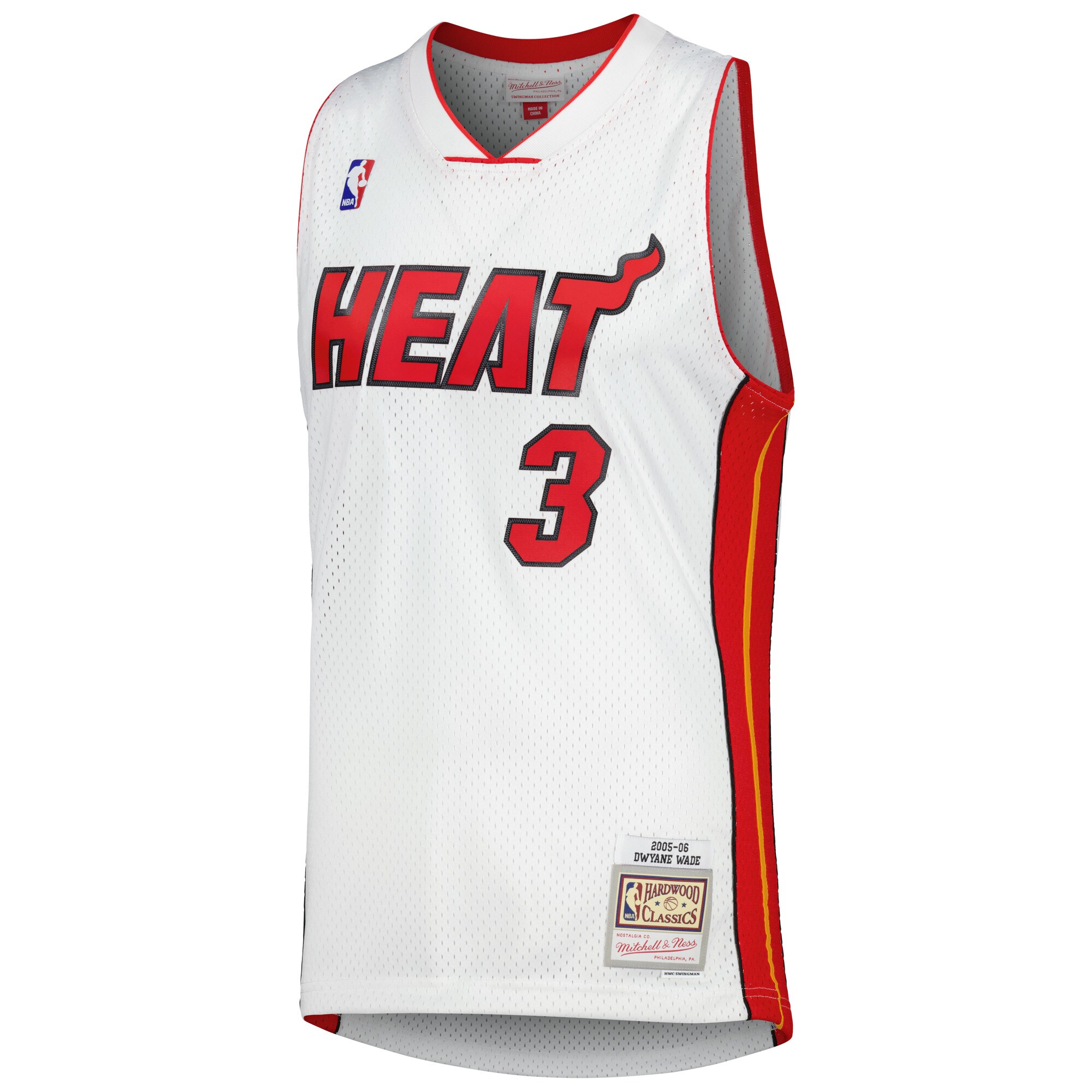 Dwyane Wade Miami Heat Mitchell & Ness 2001\/02 Hardwood Classics Swingman Jersey - White cheap jerseys for sale - CheapJerseys.Shop