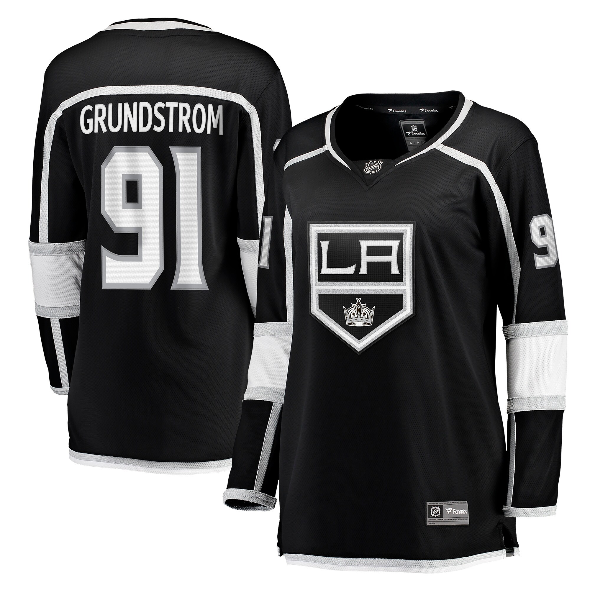 Carl Grundstrom Los Angeles Kings Fanatics Women's Home Breakaway Player Jersey - Black cheap jerseys for sale - CheapJerseys.Shop