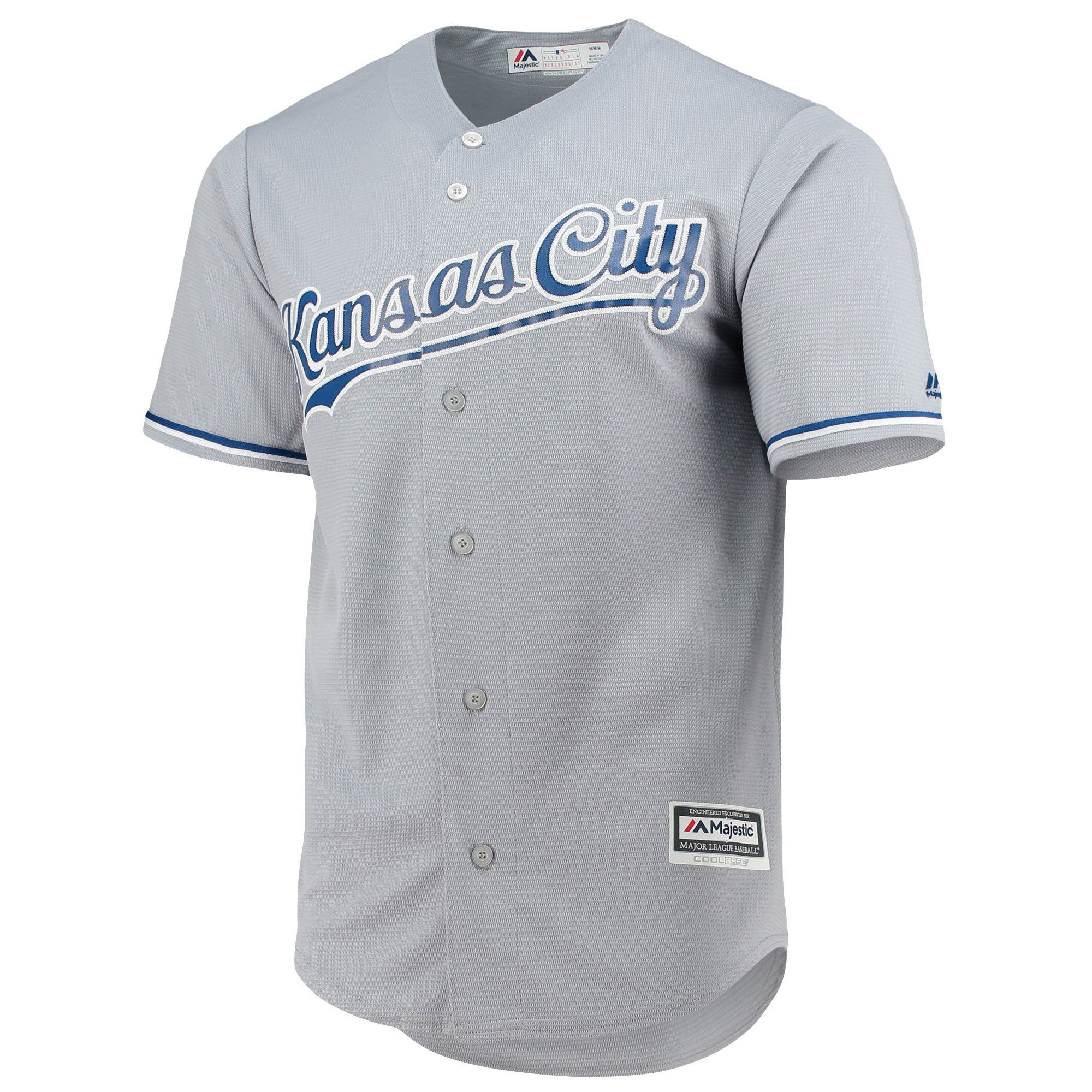 Kansas City Royals Majestic Team Official Jersey - Gray cheap jerseys for sale - CheapJerseys.Shop