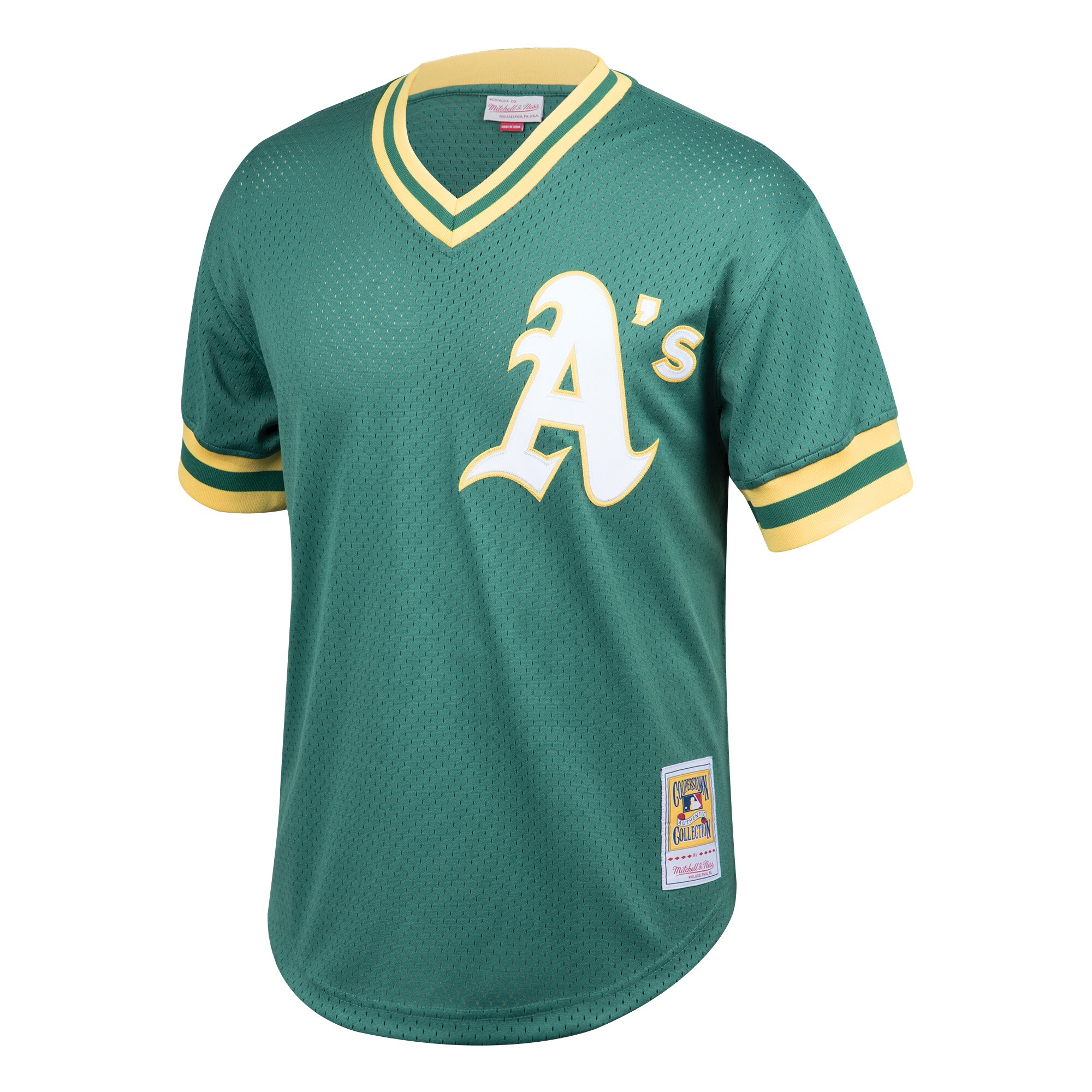 Rickey Henderson Oakland Athletics Mitchell & Ness Cooperstown Collection Big & Tall Mesh Batting Practice Jersey - Green cheap jerseys for sale - CheapJerseys.Shop