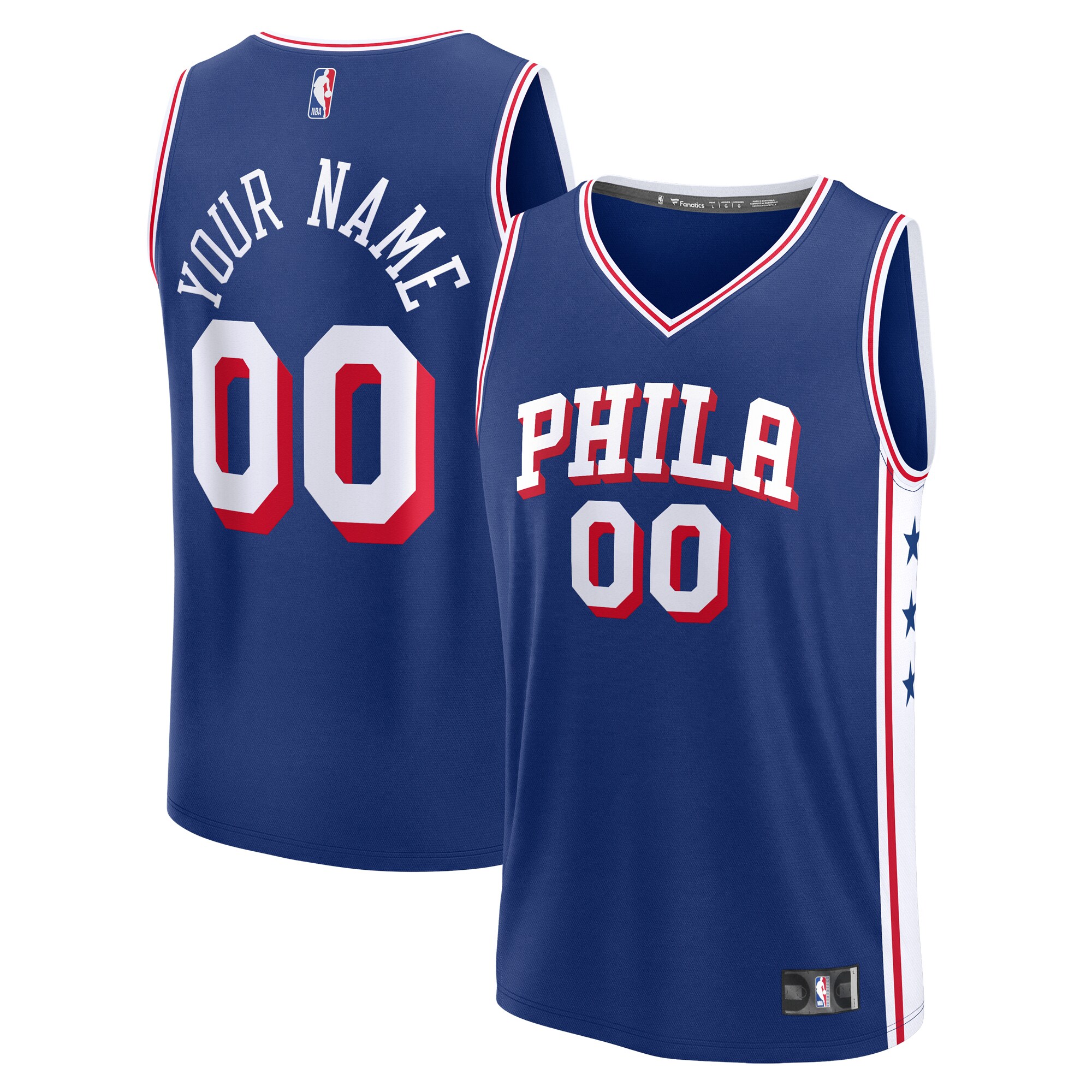 Philadelphia 76ers Fanatics Youth Custom Fast Break Jersey - Royal - Icon Edition cheap jerseys for sale - CheapJerseys.Shop