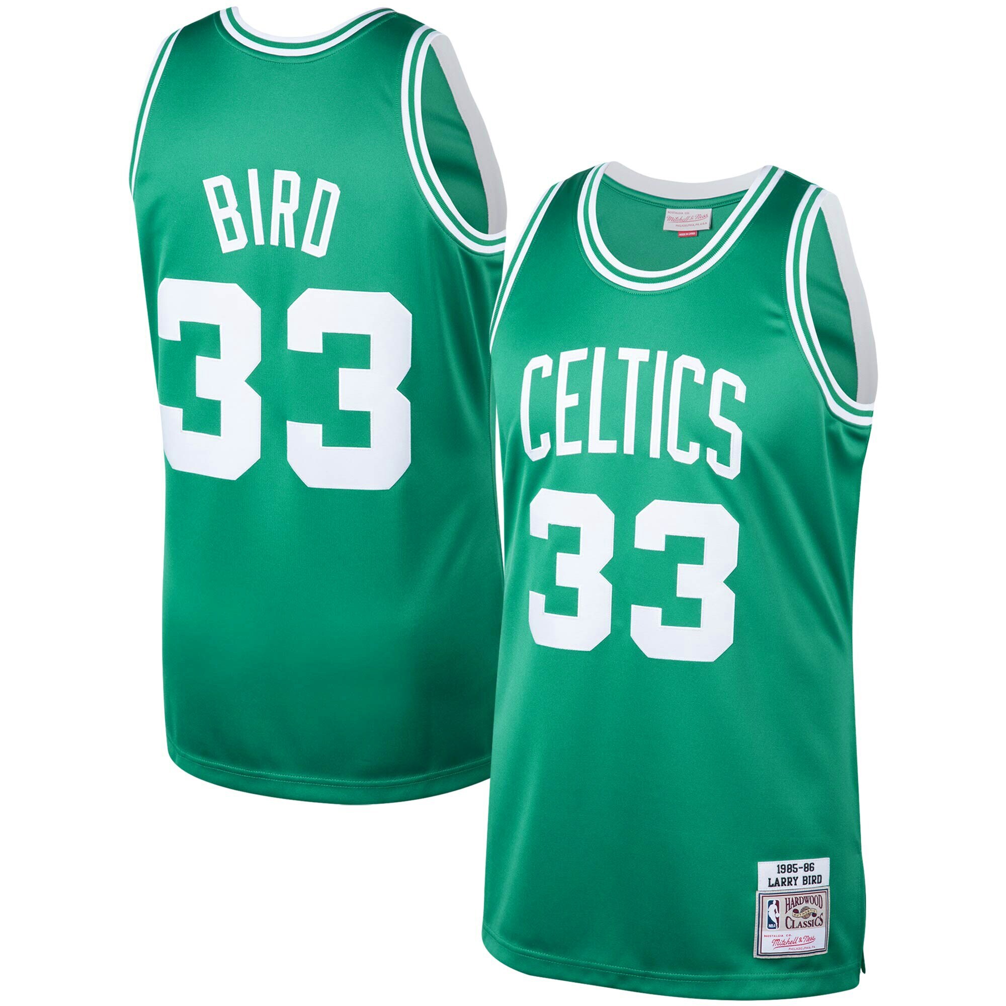 Larry Bird Boston Celtics Mitchell & Ness 1985\/86 Hardwood Classics Authentic Jersey - Kelly Green cheap jerseys for sale - CheapJerseys.Shop