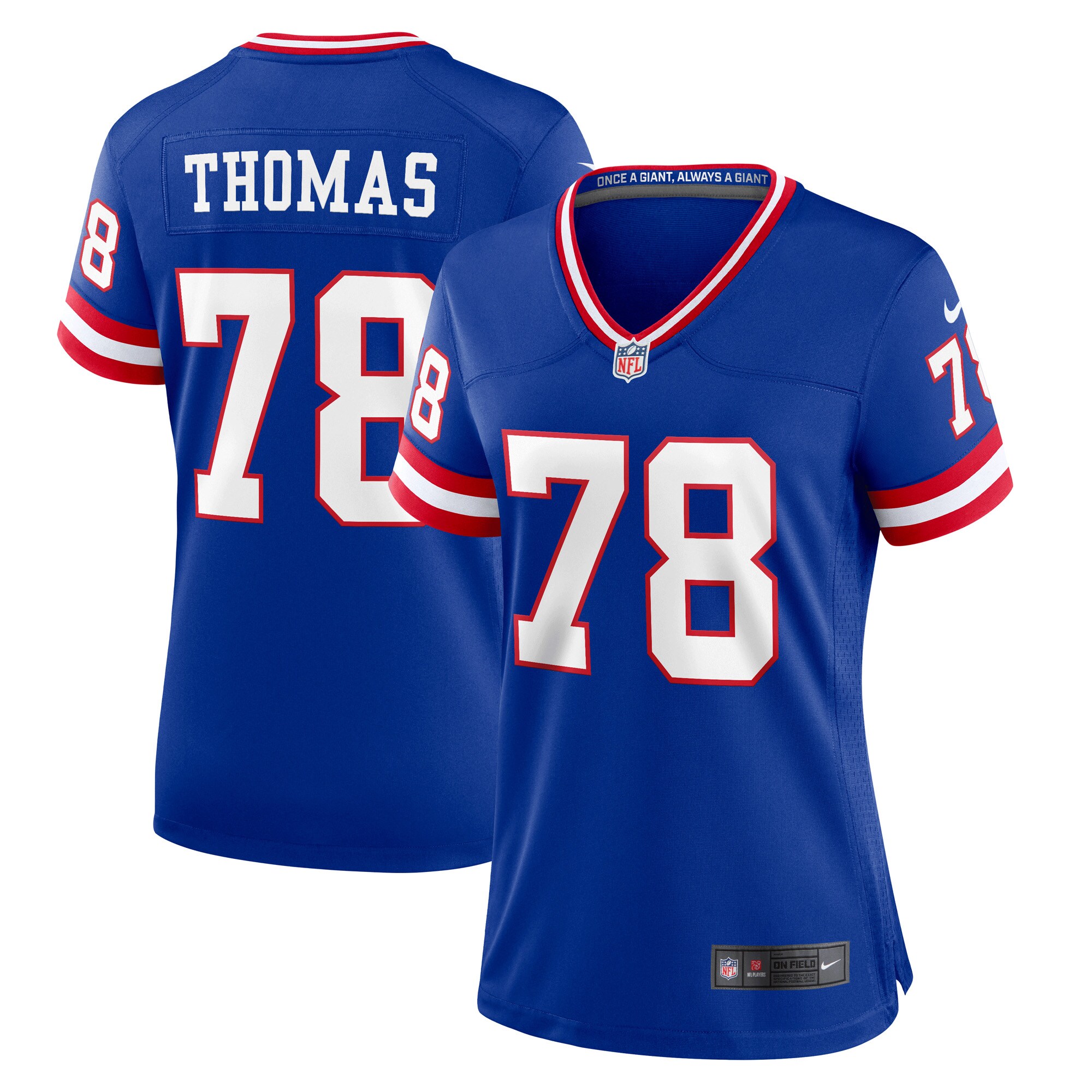 Andrew Thomas New York Giants Women's Classic Player Game Jersey - Royal cheap jerseys for sale - CheapJerseys.Shop