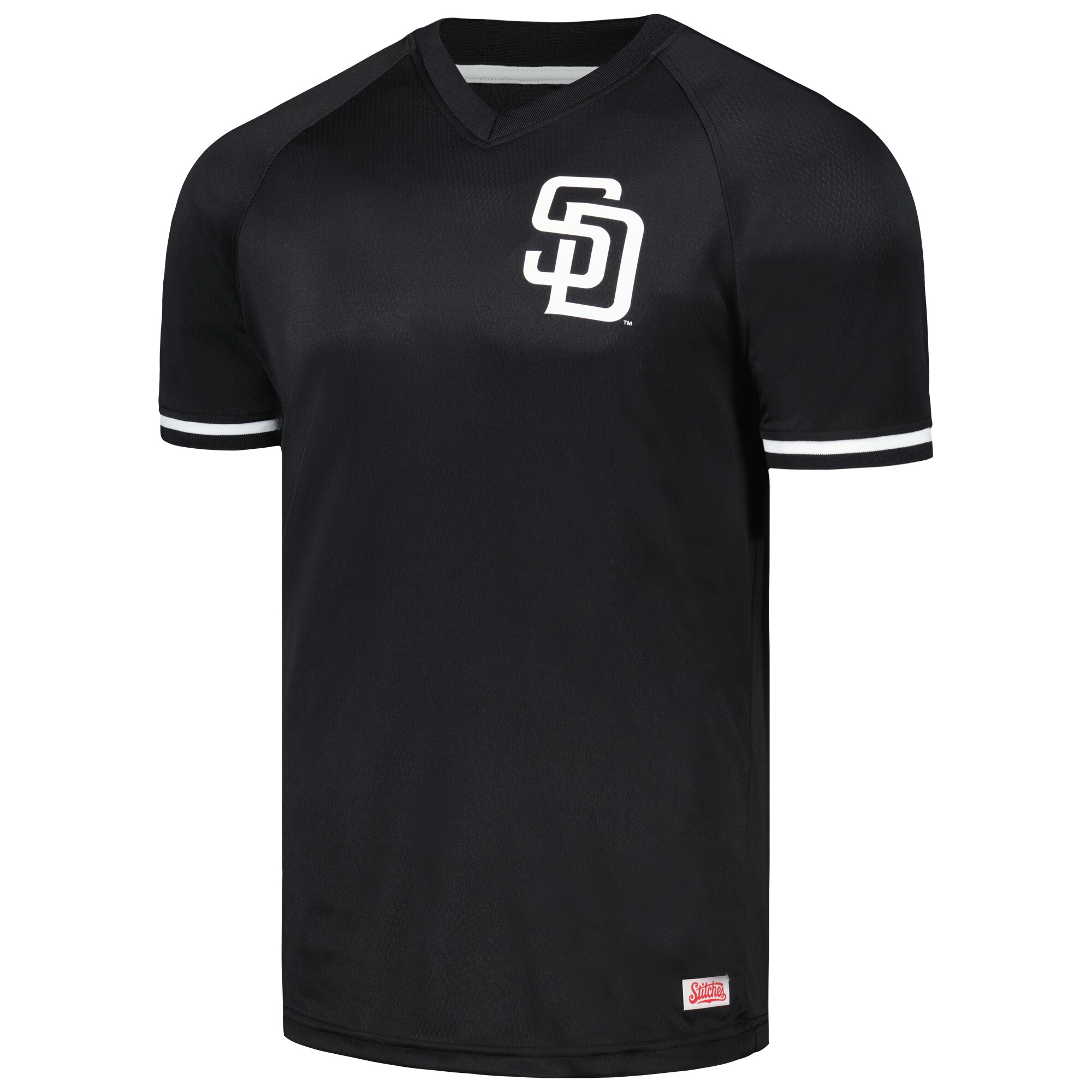 San Diego Padres Stitches Black Raglan V-Neck Jersey cheap jerseys for sale - CheapJerseys.Shop