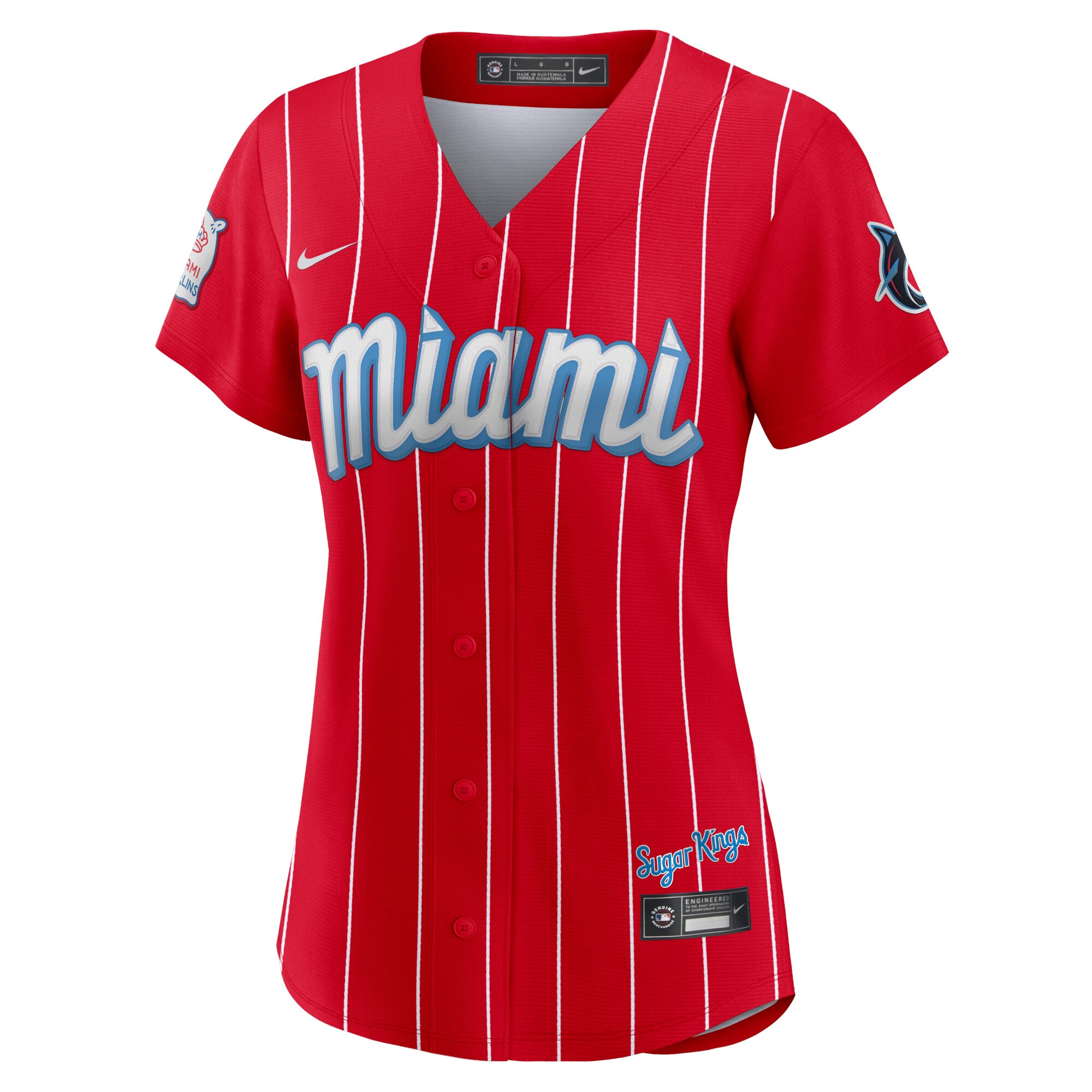 Miami Marlins Women's City Connect Replica Jersey - Red cheap jerseys for sale - CheapJerseys.Shop