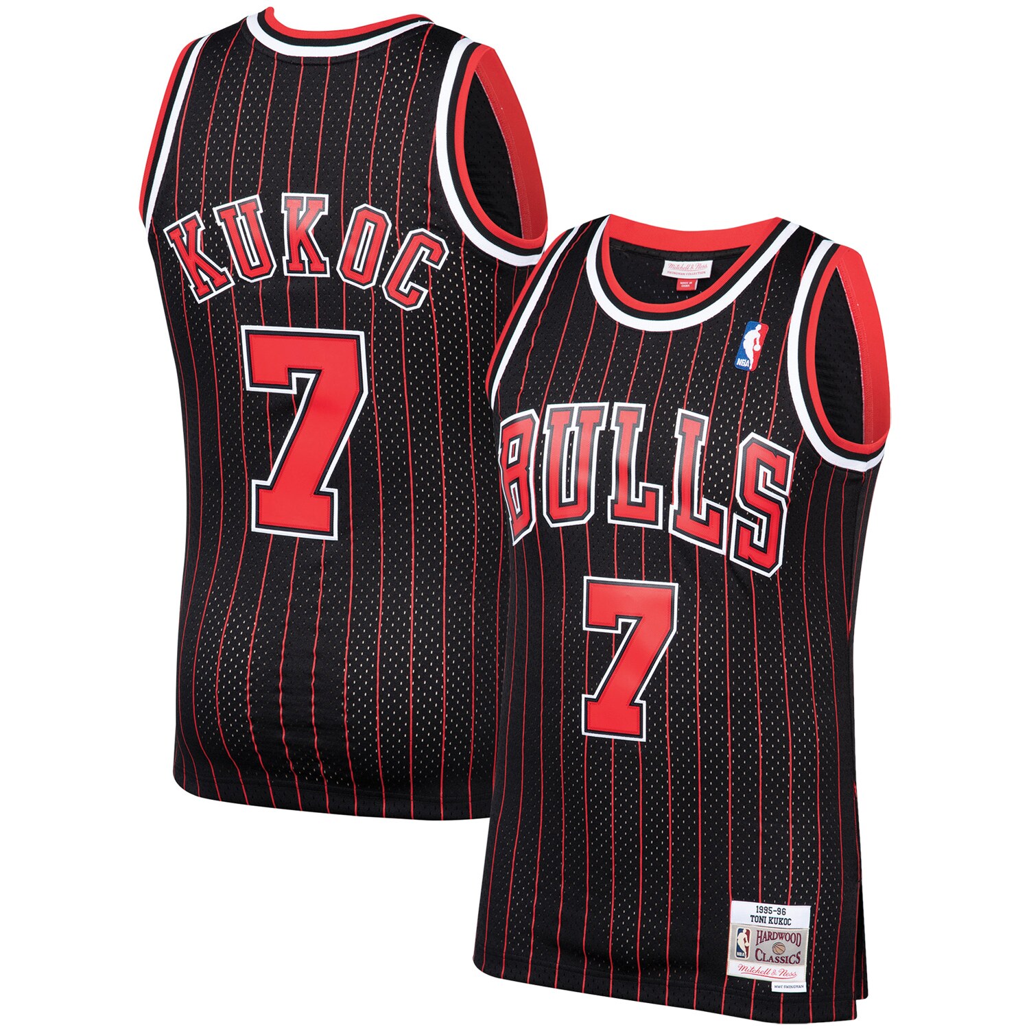 Toni Kukoc Chicago Bulls Mitchell & Ness 1995\/96 Hardwood Classics Swingman Jersey - Black cheap jerseys for sale - CheapJerseys.Shop