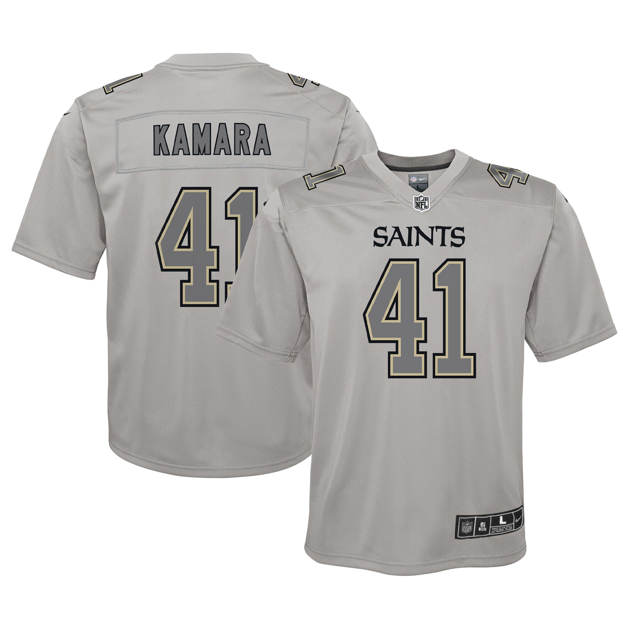 Alvin Kamara New Orleans Saints Youth Atmosphere Game Jersey - Gray cheap jerseys for sale - CheapJerseys.Shop