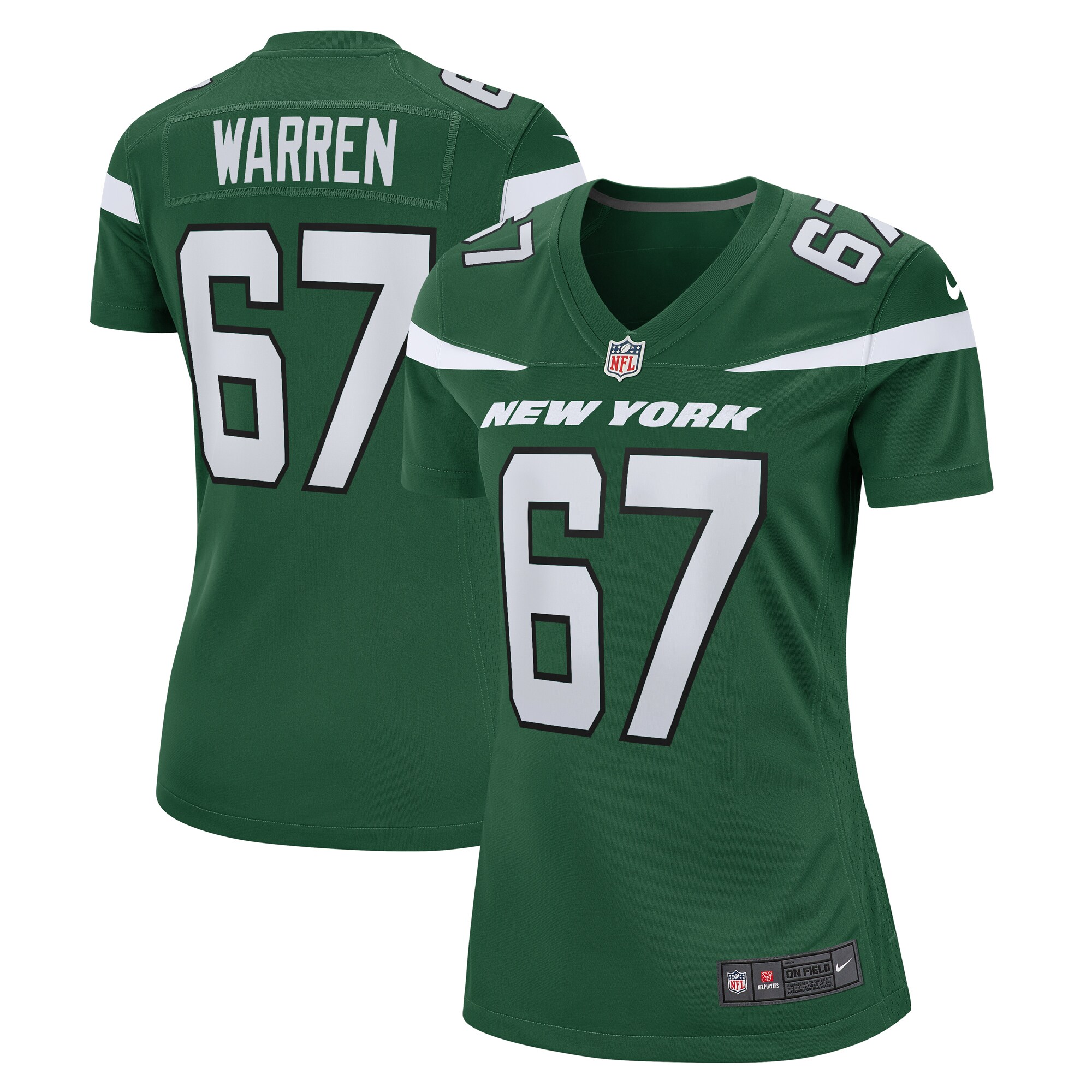 Carter Warren New York Jets Women's Game Jersey - Gotham Green cheap jerseys for sale - CheapJerseys.Shop