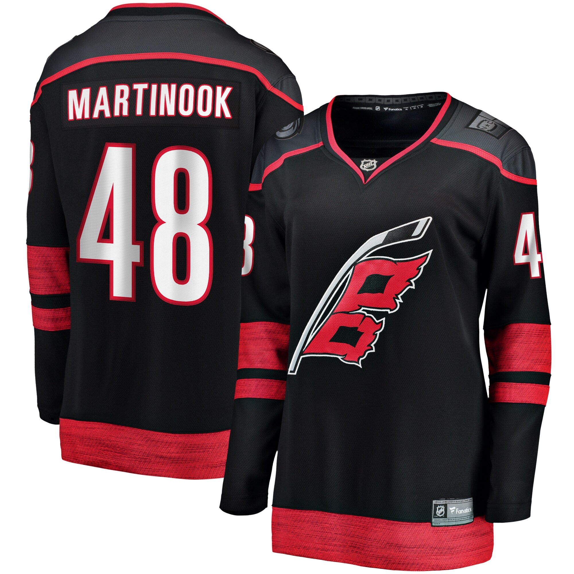 Jordan Martinook Carolina Hurricanes Fanatics Women's Home Breakaway Player Jersey - Black cheap jerseys for sale - CheapJerseys.Shop