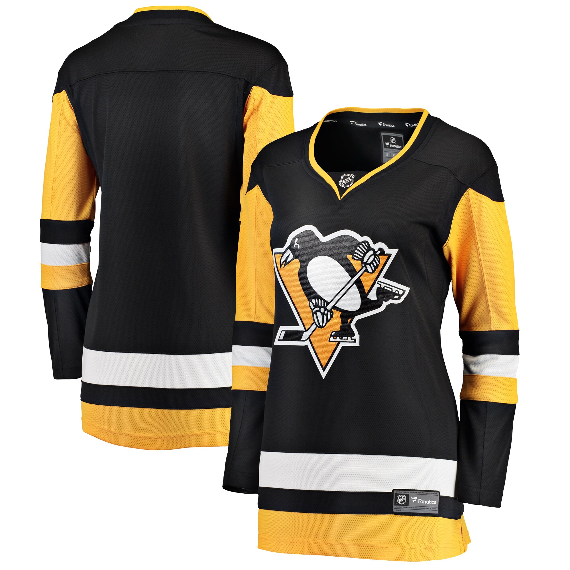 Pittsburgh Penguins Fanatics Women's Breakaway Home Jersey - Black cheap jerseys for sale - CheapJerseys.Shop
