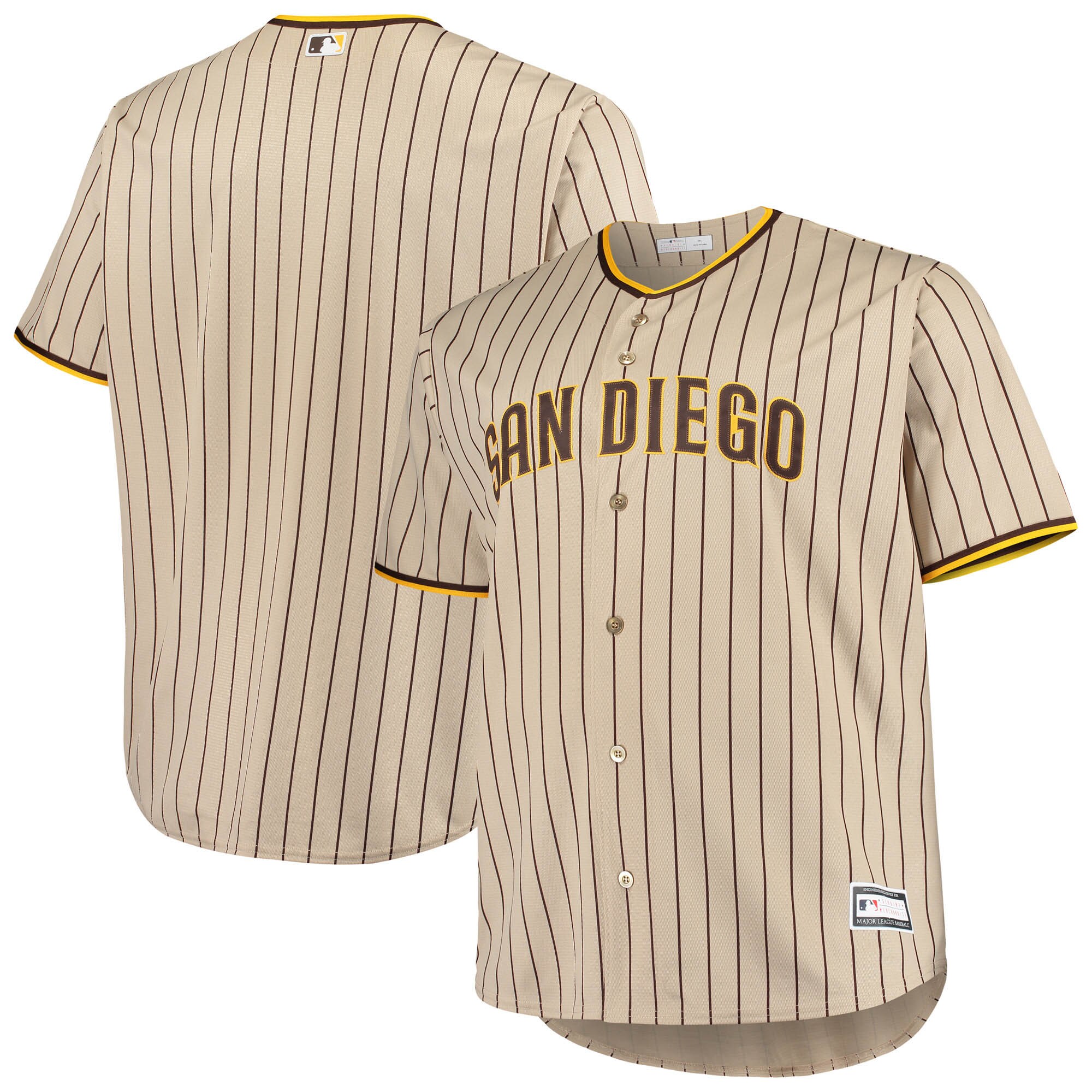San Diego Padres Big & Tall Road Replica Team Jersey - Brown cheap jerseys for sale - CheapJerseys.Shop