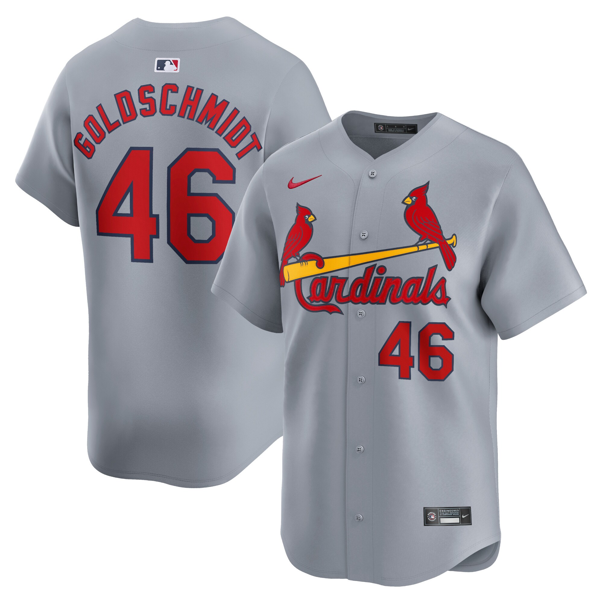 Paul Goldschmidt St. Louis Cardinals Away Limited Player Jersey - Gray cheap jerseys for sale - CheapJerseys.Shop