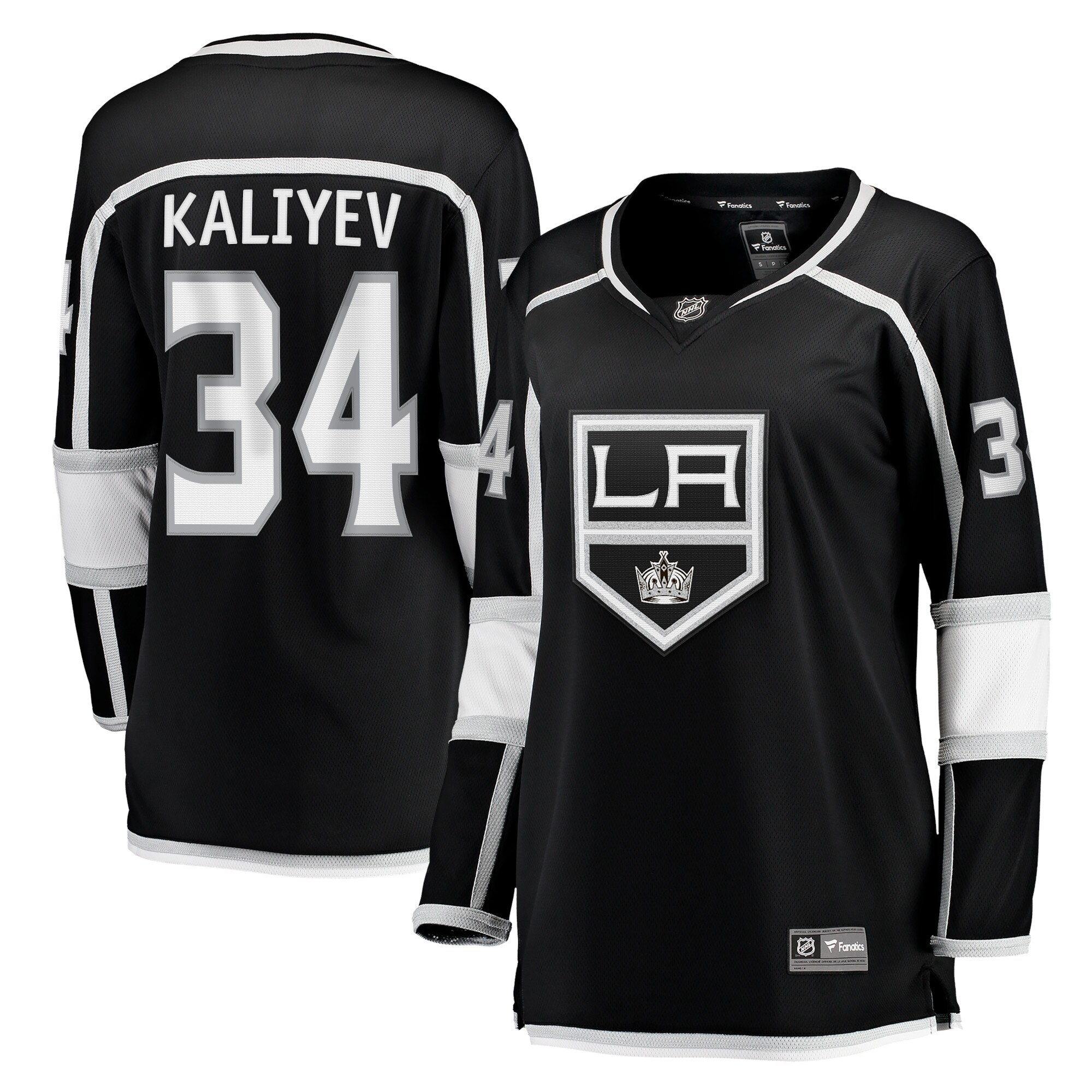 Arthur Kaliyev Los Angeles Kings Fanatics Women's Home Breakaway Player Jersey - Black cheap jerseys for sale - CheapJerseys.Shop