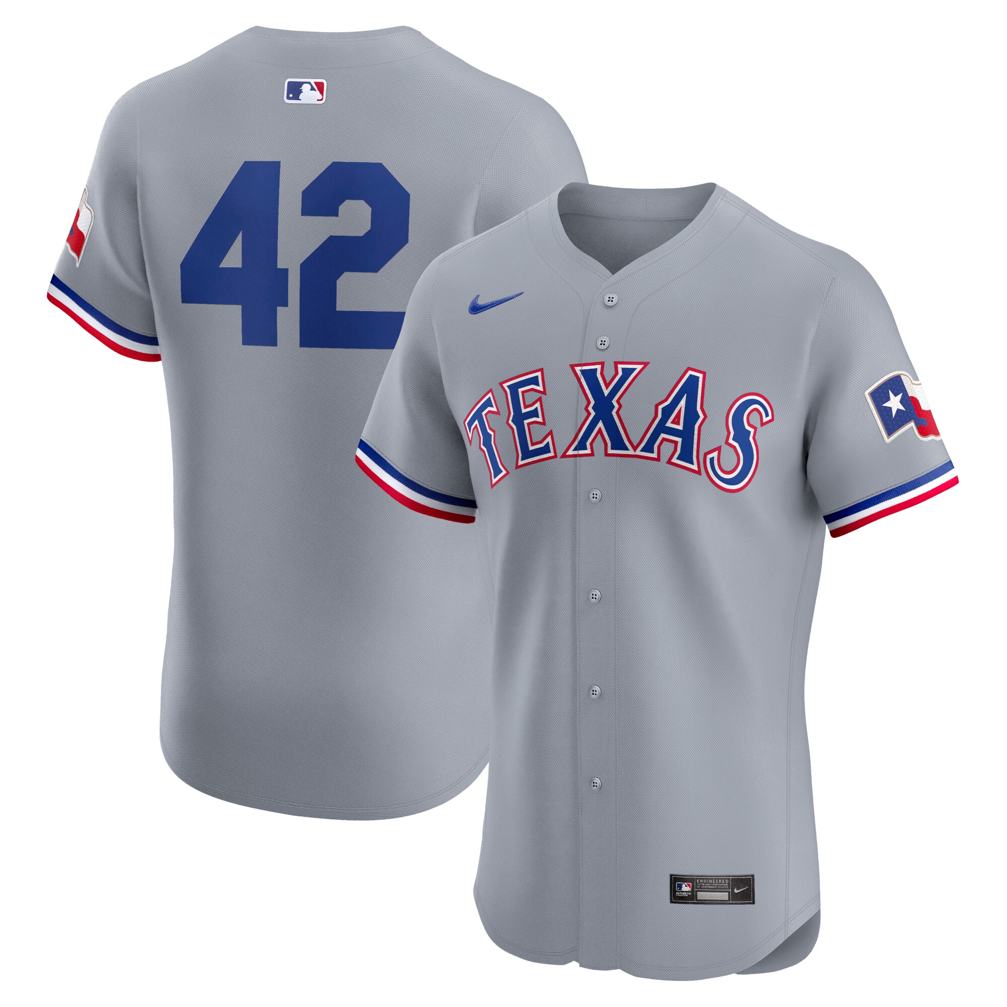 Texas Rangers Road 2024 Jackie Robinson Day Elite Jersey - Gray cheap jerseys for sale - CheapJerseys.Shop