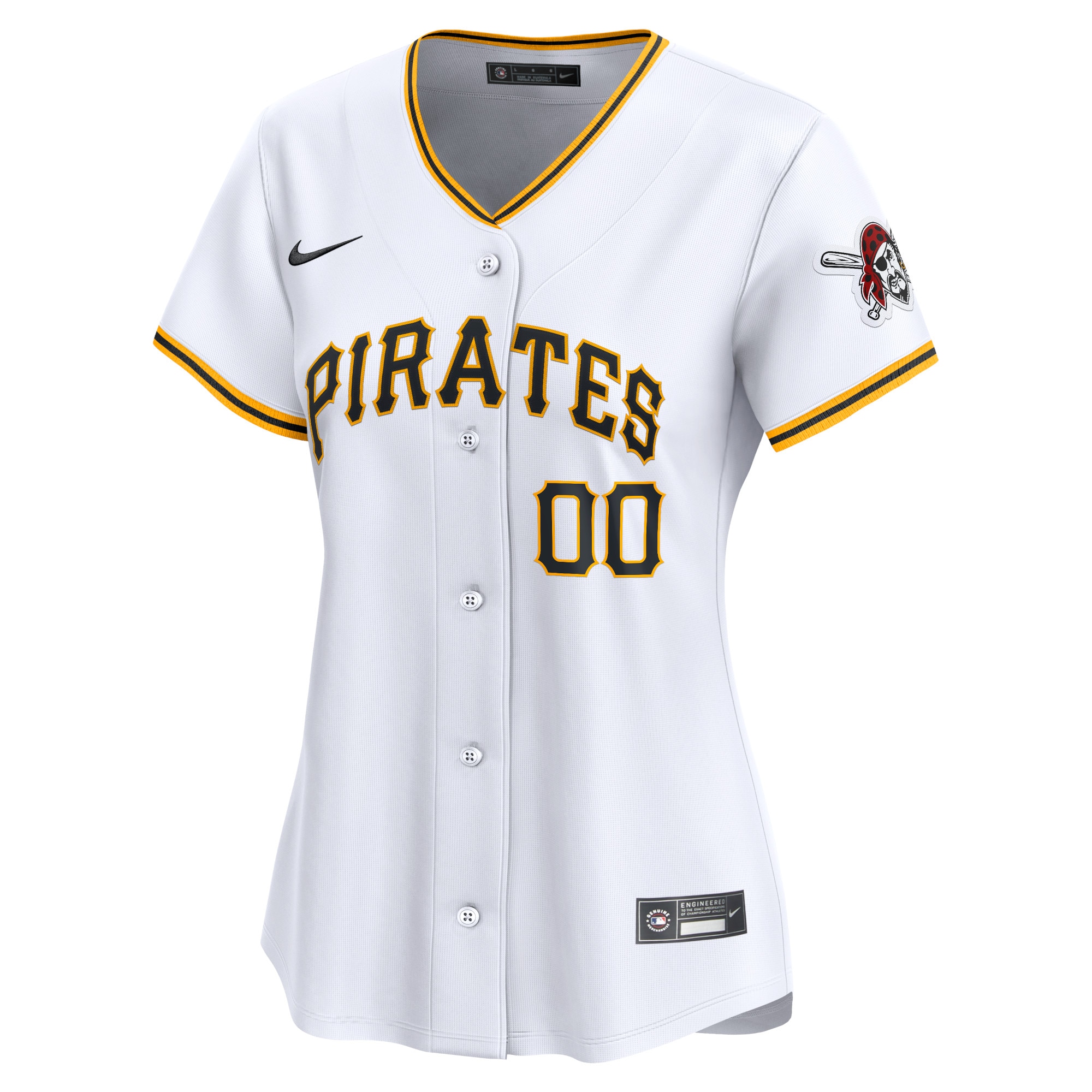 Pittsburgh Pirates Women's Home Limited Custom Jersey - White cheap jerseys for sale - CheapJerseys.Shop