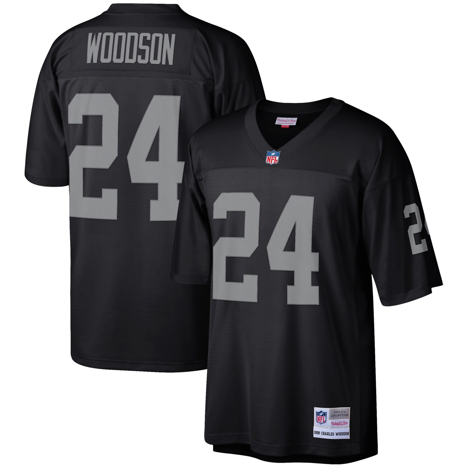 Charles Woodson Las Vegas Raiders Mitchell & Ness Legacy Replica Jersey - Black cheap jerseys for sale - CheapJerseys.Shop