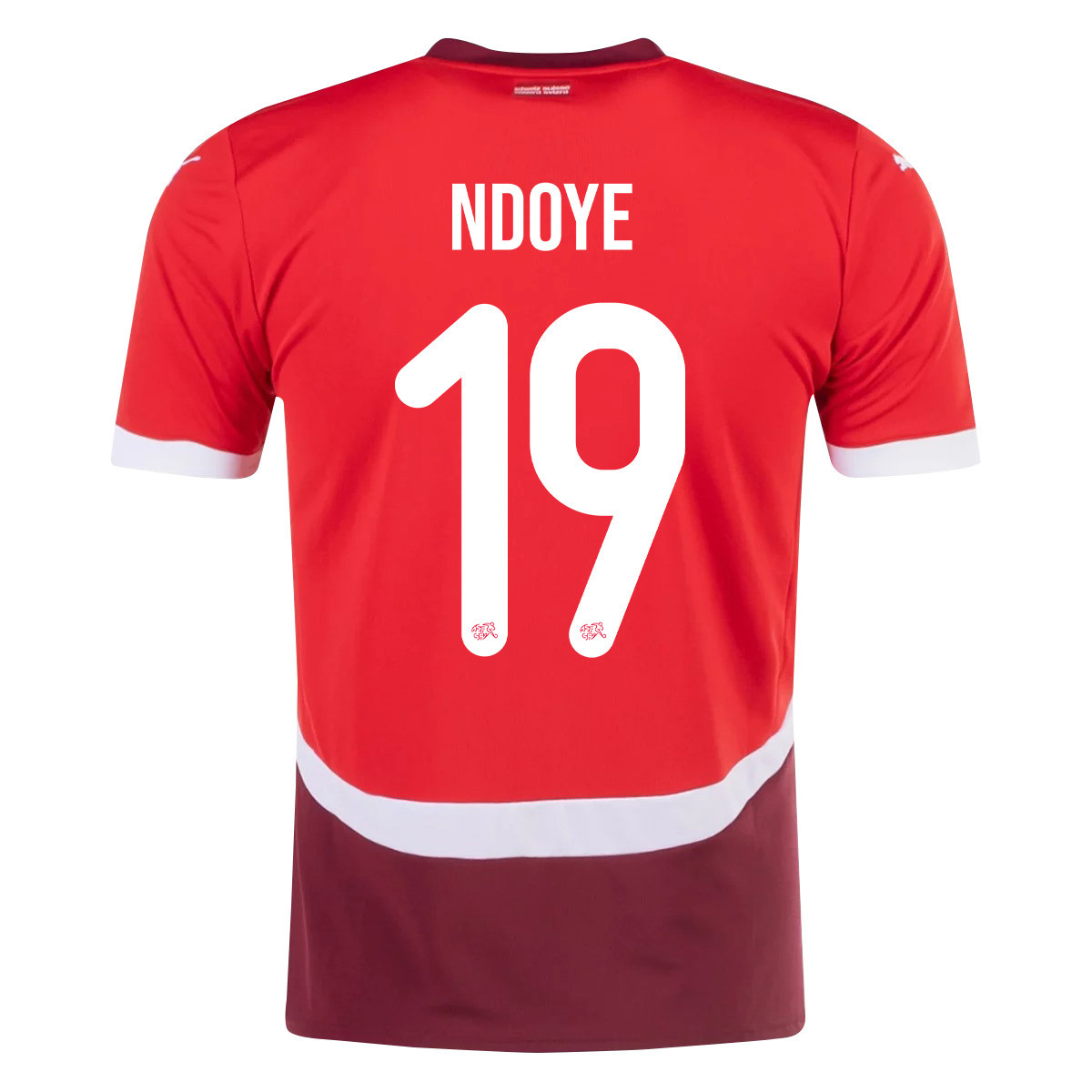 Dan Ndoye 19 Switzerland National Team 2024/25 Home Men Jersey - Red cheap jerseys for sale - CheapJerseys.Shop