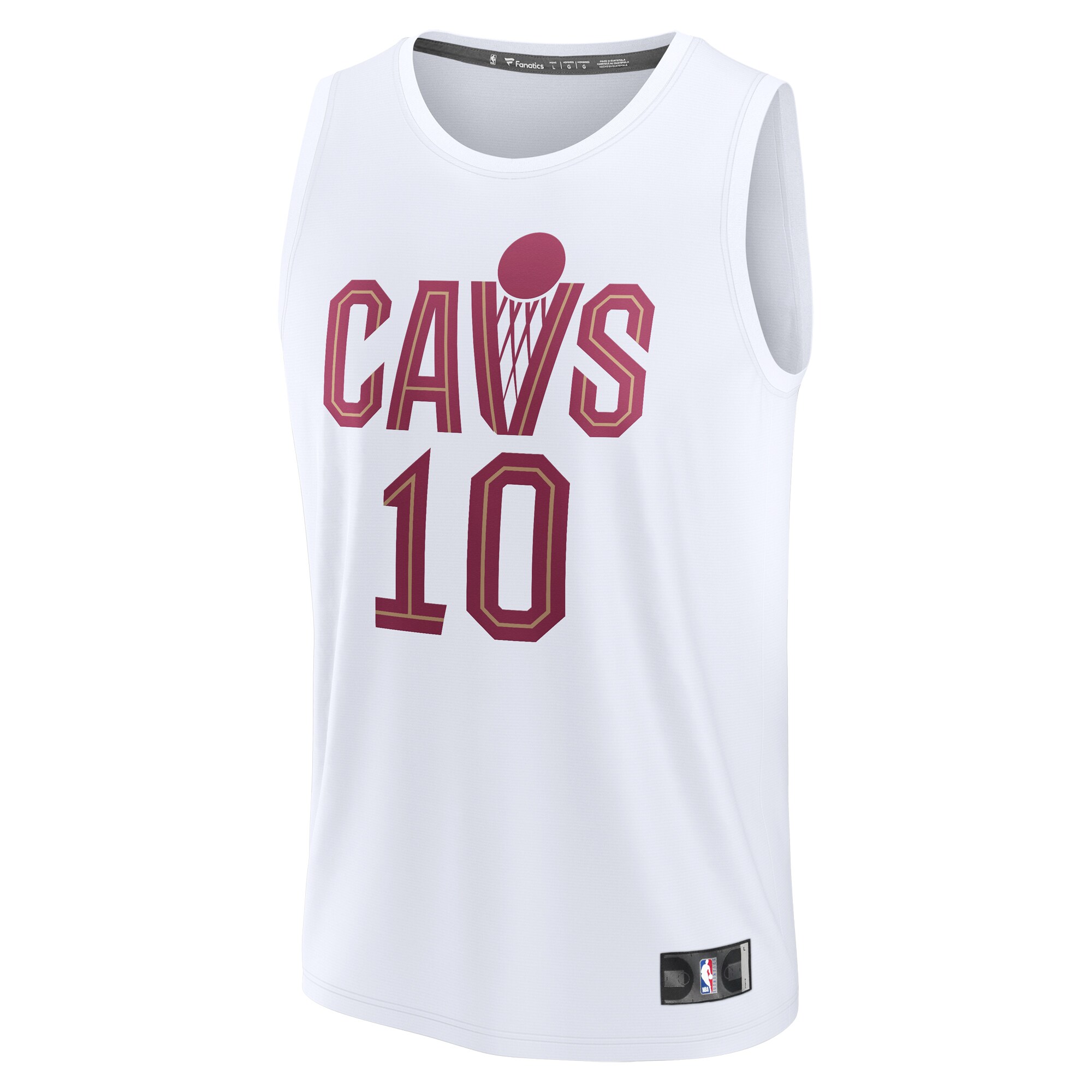 Darius Garland Cleveland Cavaliers Fanatics Fast Break Replica Player Jersey - Association Edition - White cheap jerseys for sale - CheapJerseys.Shop