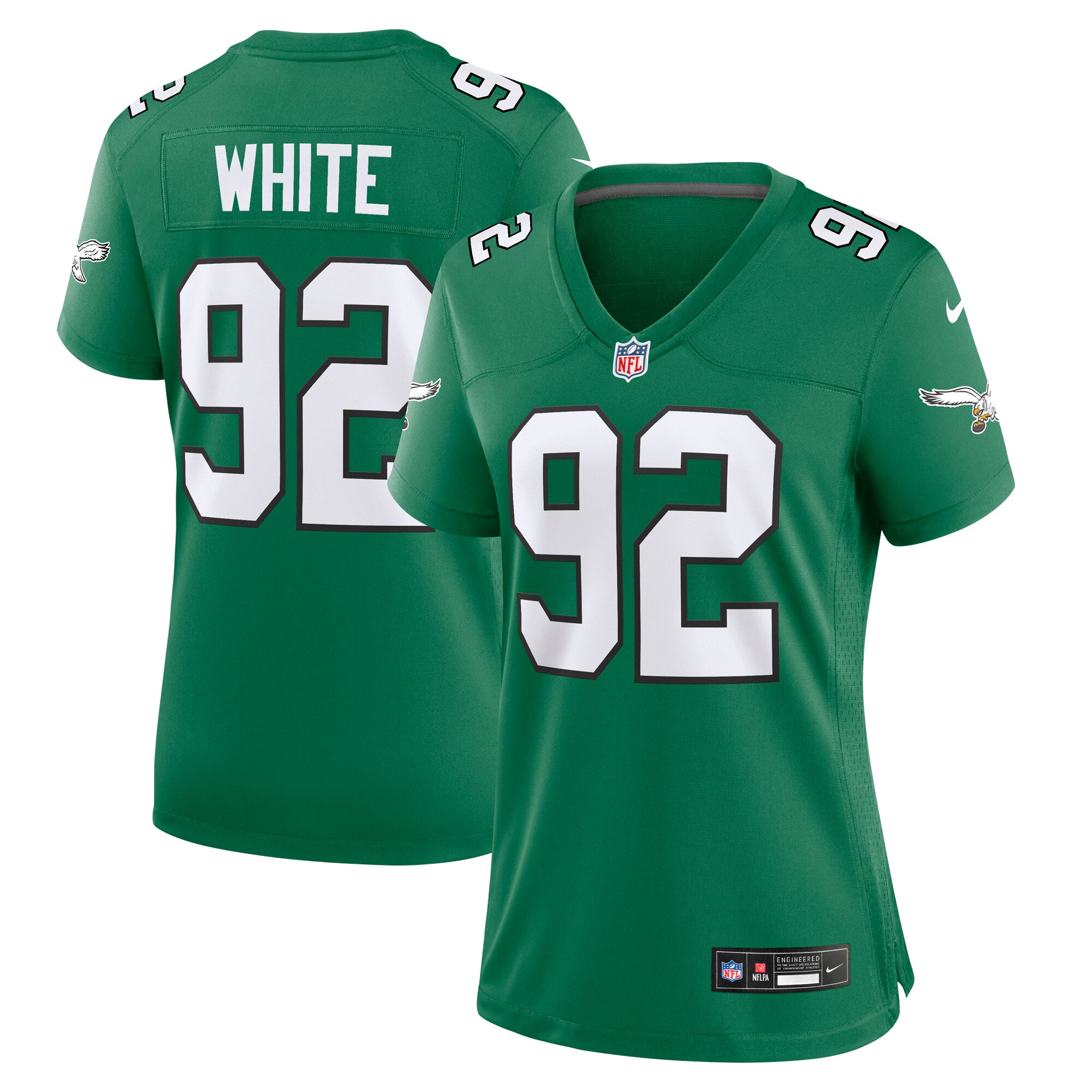 Reggie White Philadelphia Eagles Women's Alternate Game Jersey - Kelly Green cheap jerseys for sale - CheapJerseys.Shop