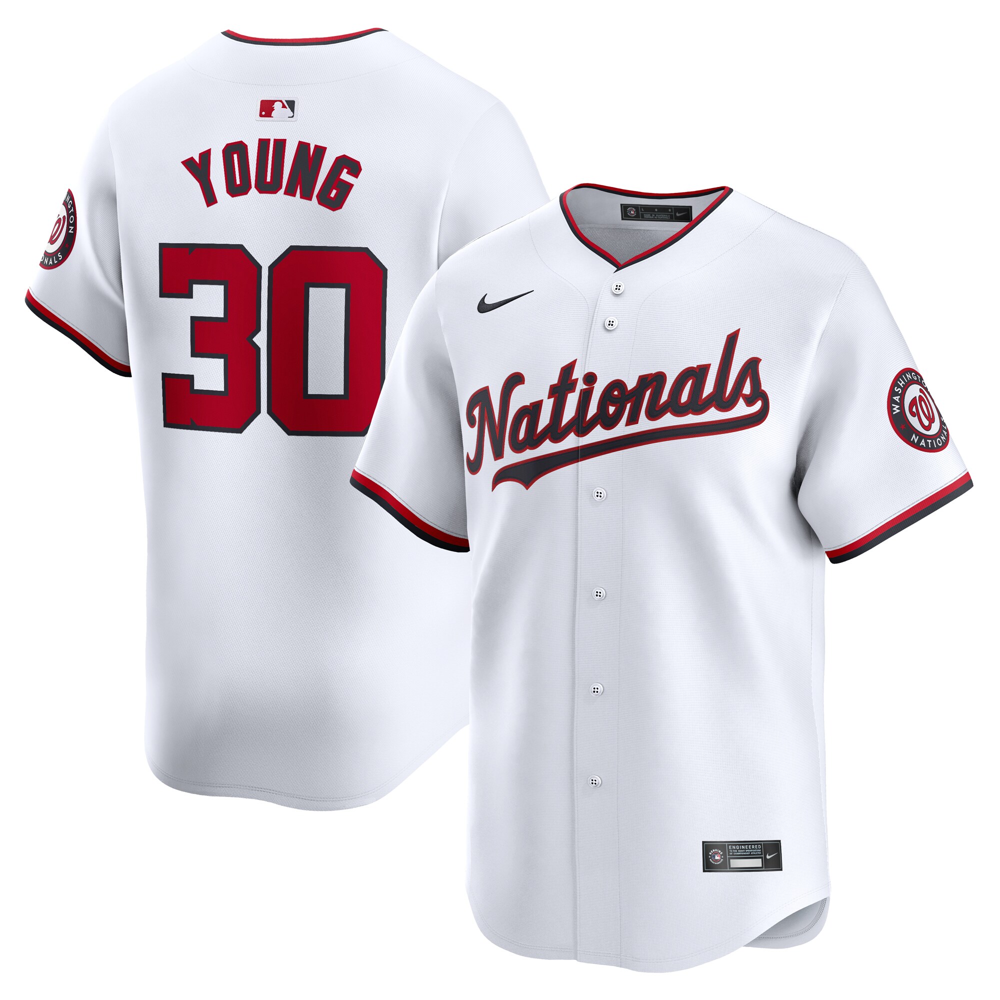 Jacob Young Washington Nationals Home Limited Player Jersey - White cheap jerseys for sale - CheapJerseys.Shop