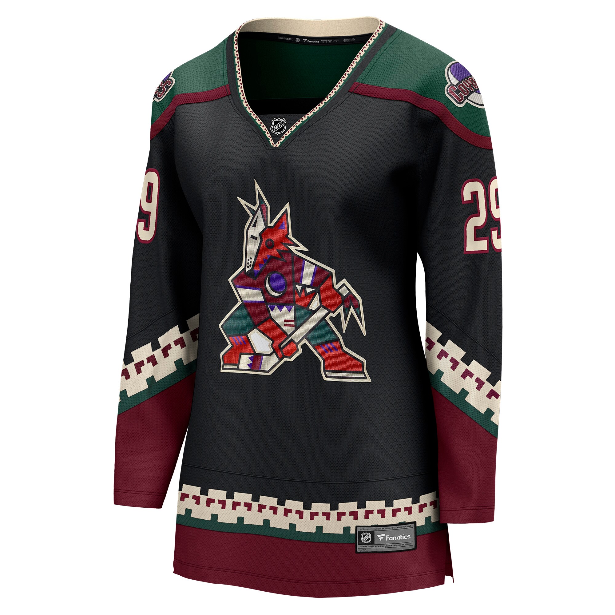 Barrett Hayton Arizona Coyotes Fanatics Women's Home Breakaway Player Jersey - Black cheap jerseys for sale - CheapJerseys.Shop