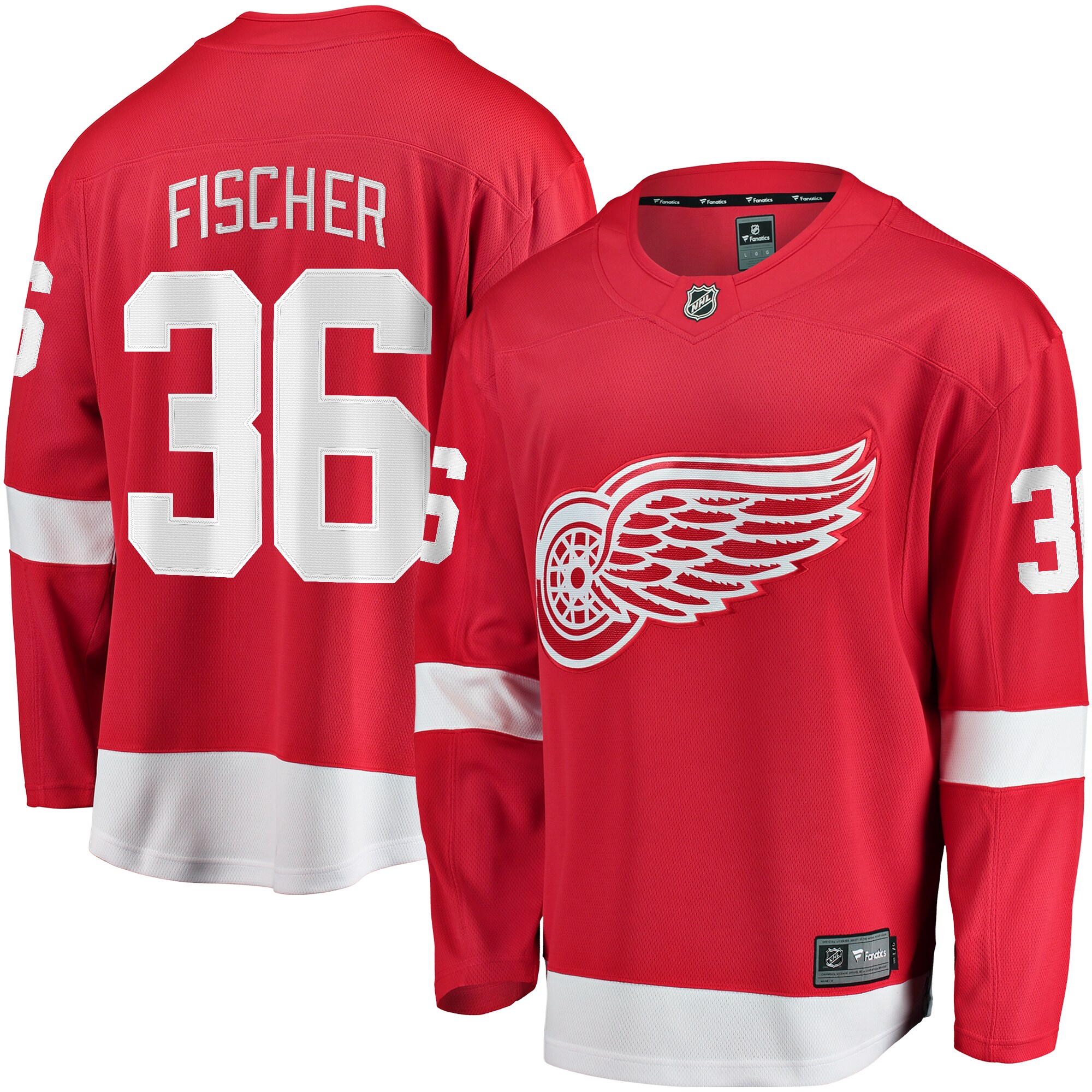 Christian Fischer Detroit Red Wings Fanatics Home Breakaway Jersey - Red cheap jerseys for sale - CheapJerseys.Shop