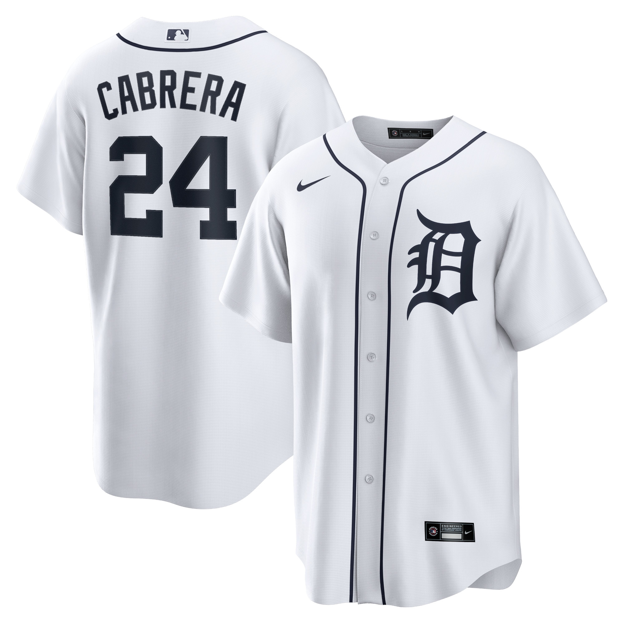 Miguel Cabrera Detroit Tigers Home Replica Player Name Jersey - White cheap jerseys for sale - CheapJerseys.Shop