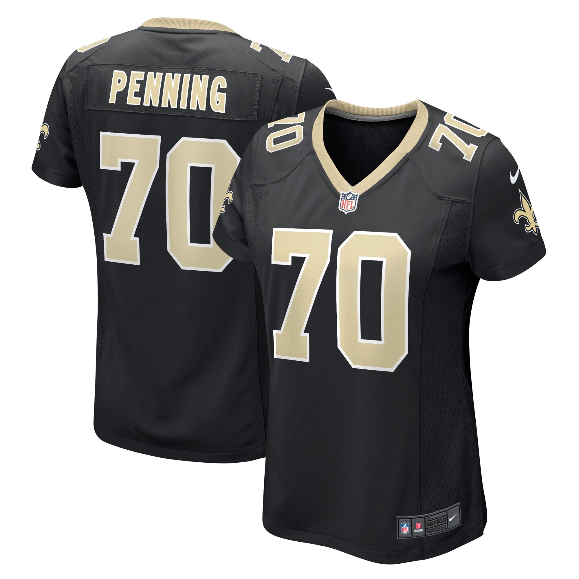 Trevor Penning New Orleans Saints Women's Game Player Jersey - Black cheap jerseys for sale - CheapJerseys.Shop
