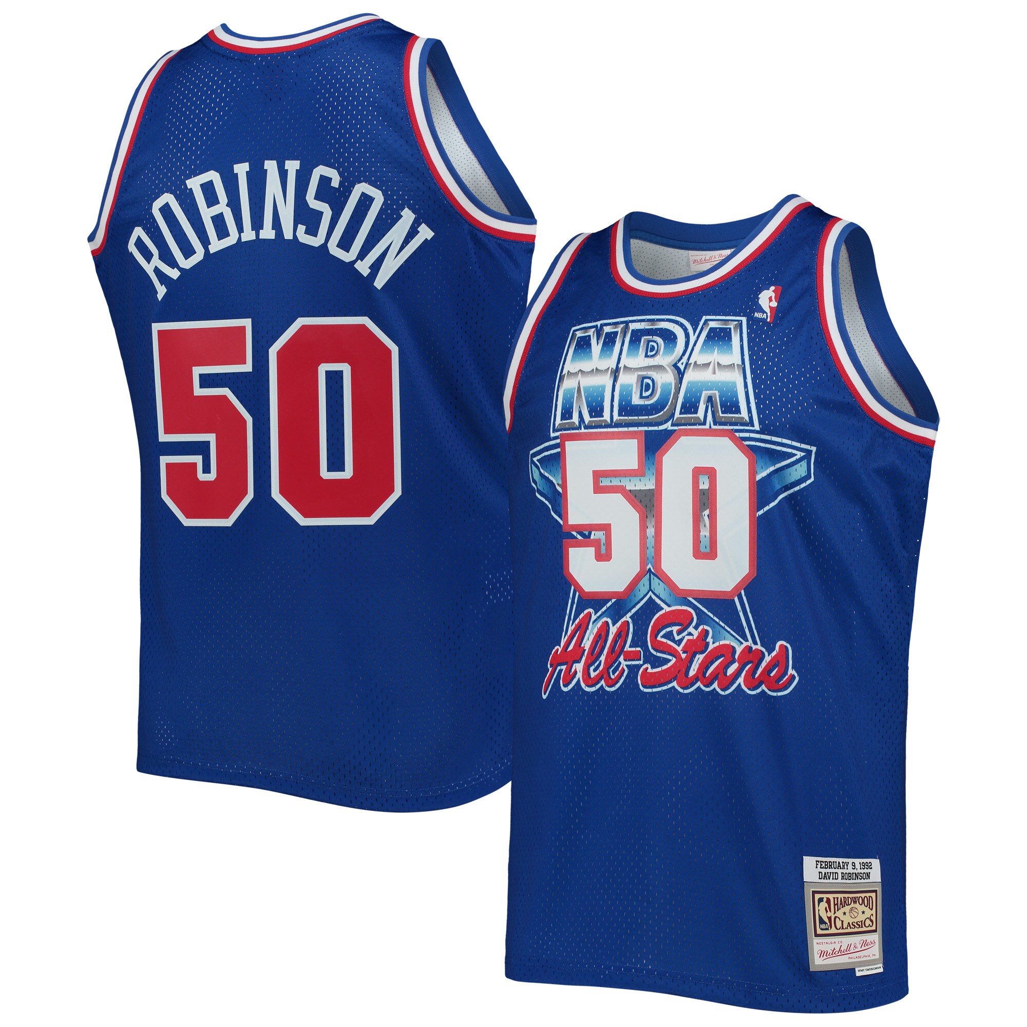 David Robinson Western Conference Mitchell & Ness Hardwood Classics 1992 All-Star Game Swingman Jersey - Royal cheap jerseys for sale - CheapJerseys.Shop