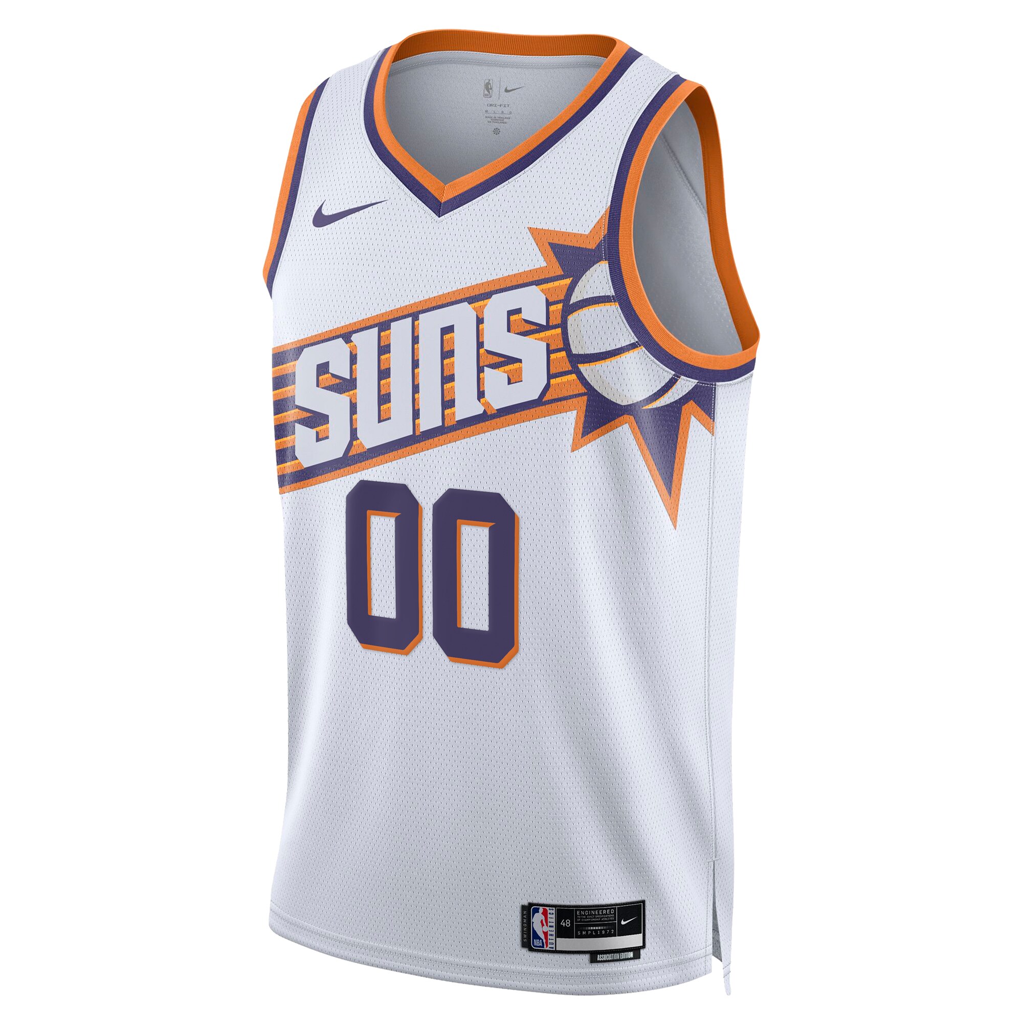 Phoenix Suns Unisex Swingman Custom Jersey - White - Association Edition cheap jerseys for sale - CheapJerseys.Shop