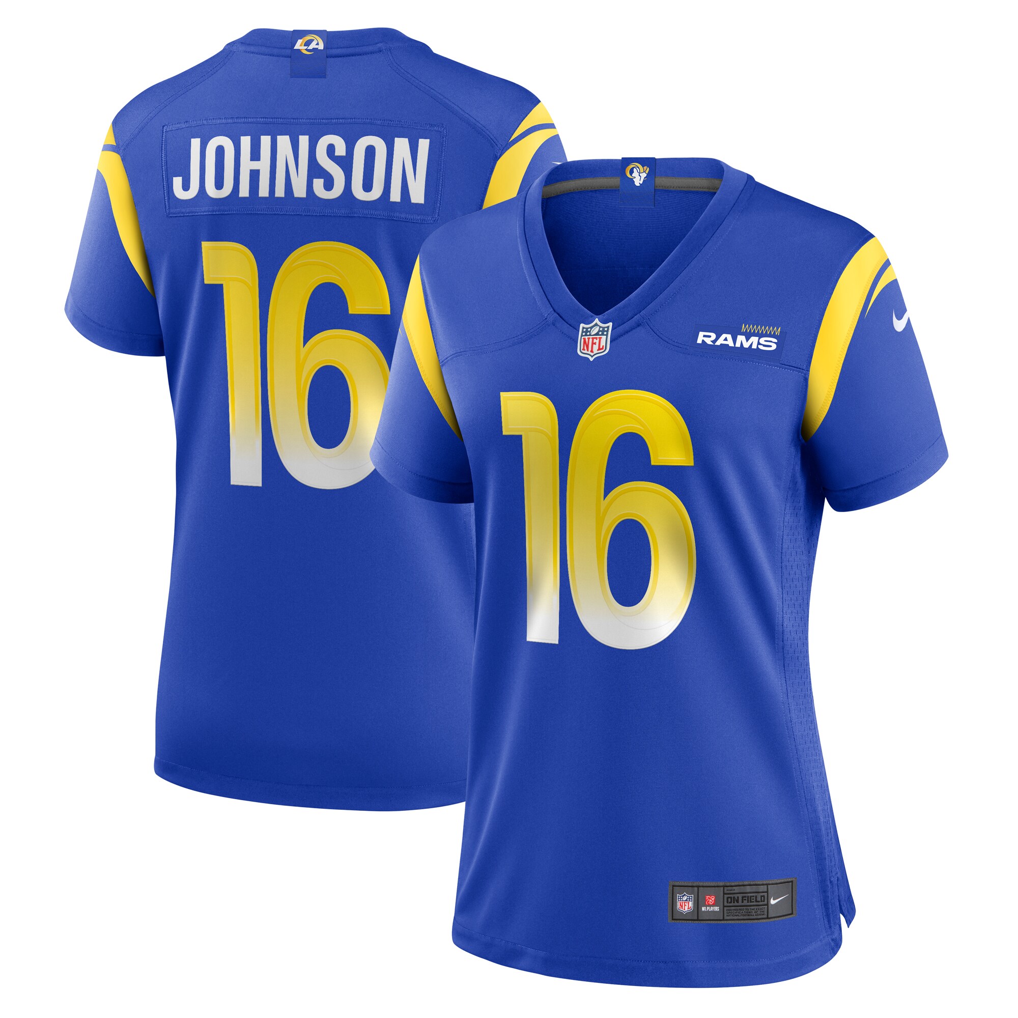 Tyler Johnson Los Angeles Rams Women's Team Game Jersey - Royal cheap jerseys for sale - CheapJerseys.Shop