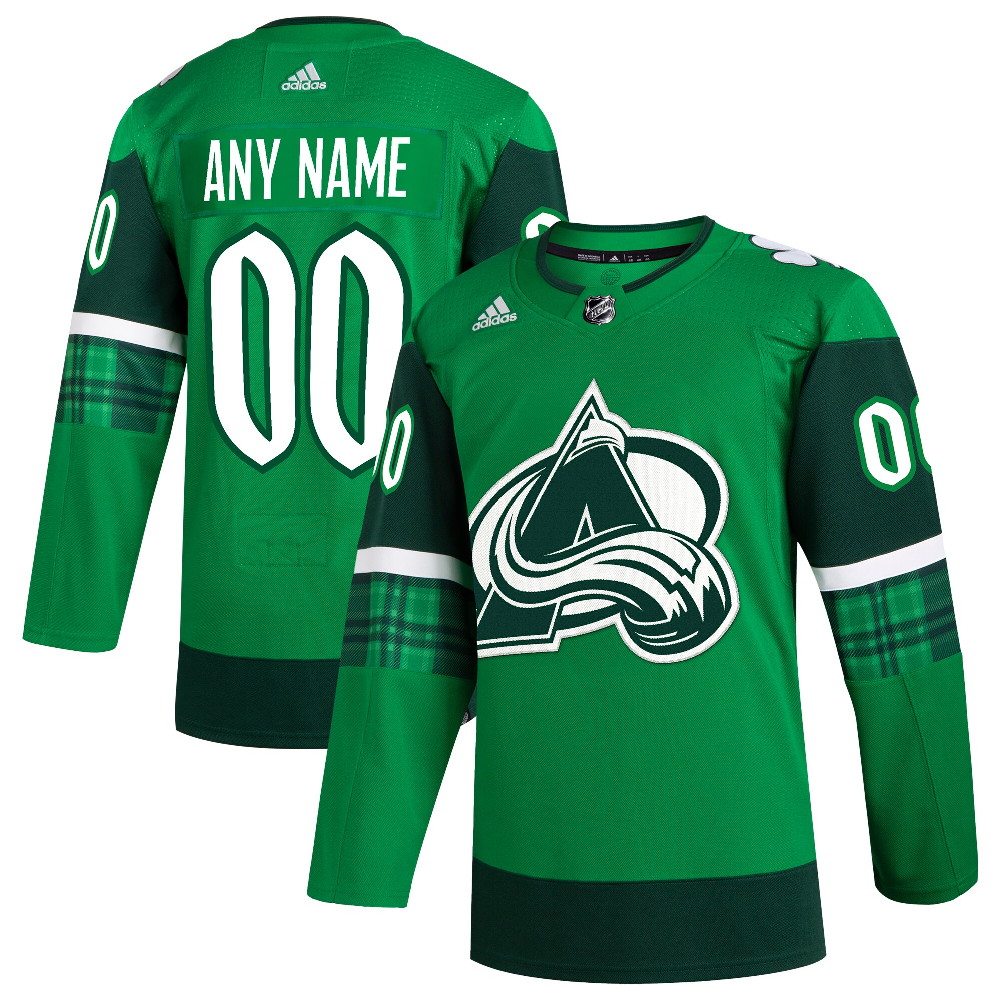 Colorado Avalanche St. Patrick's Day Authentic Custom Jersey - Kelly Green cheap jerseys for sale - CheapJerseys.Shop