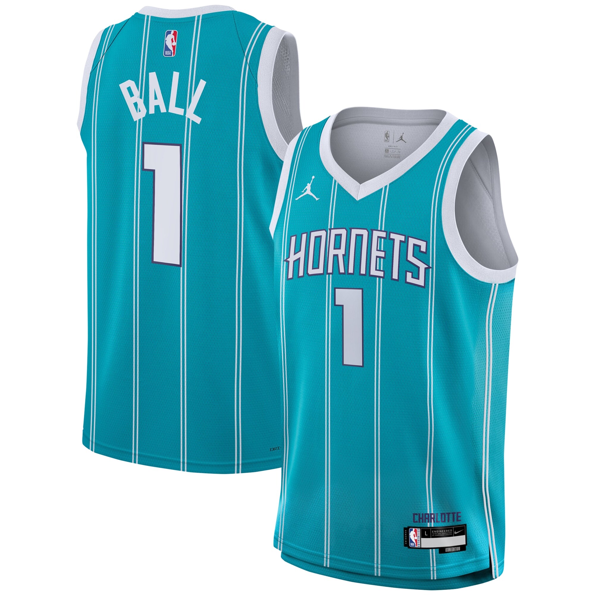 LaMelo Ball Charlotte Hornets Youth Swingman Jersey - Icon Edition - Teal cheap jerseys for sale - CheapJerseys.Shop