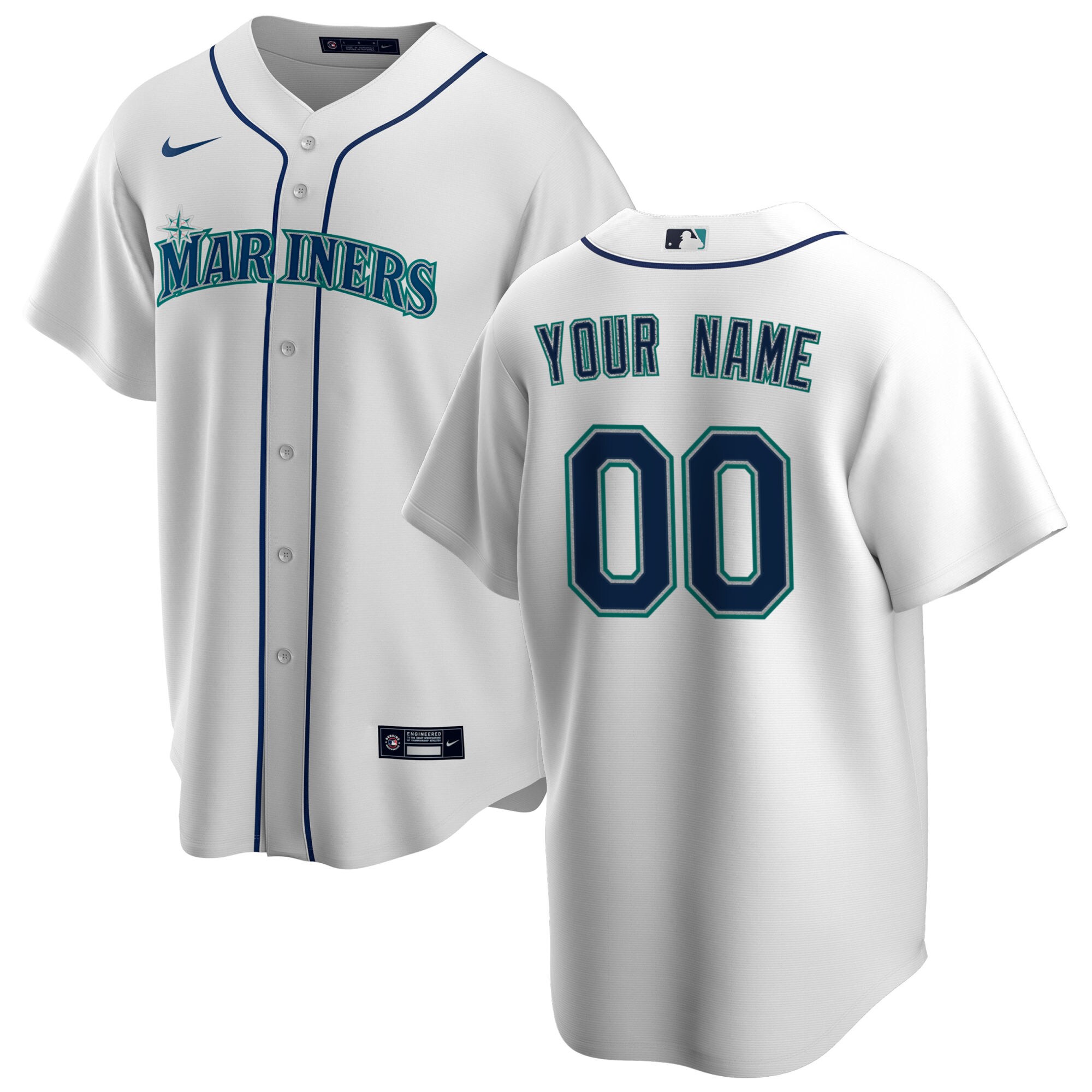 Seattle Mariners Home Replica Custom Jersey - White cheap jerseys for sale - CheapJerseys.Shop